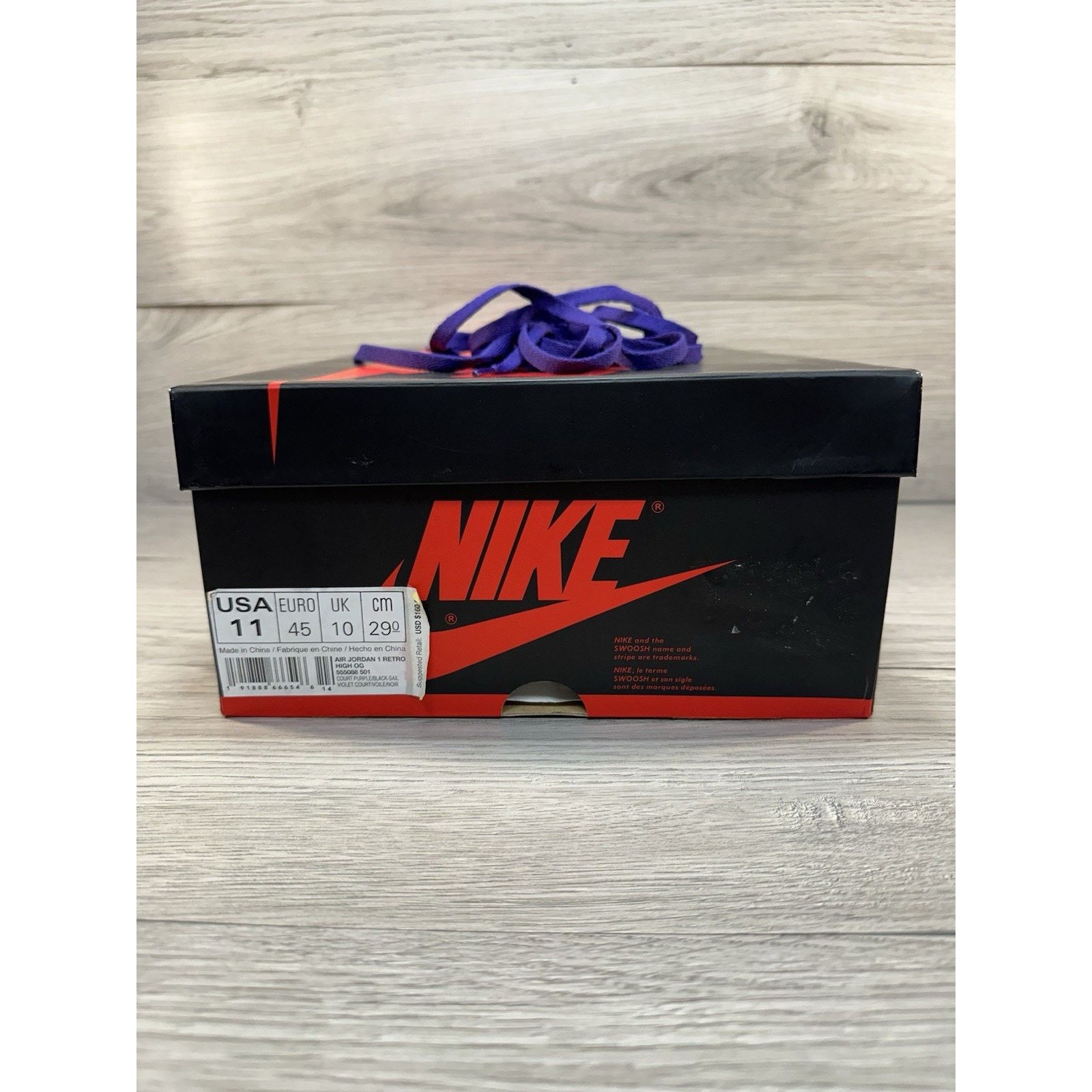 Jordan Brand Air Jordan 1 Retro OG High Court Purple - Size 11 Size US 11 / EU 44 - 8 Thumbnail