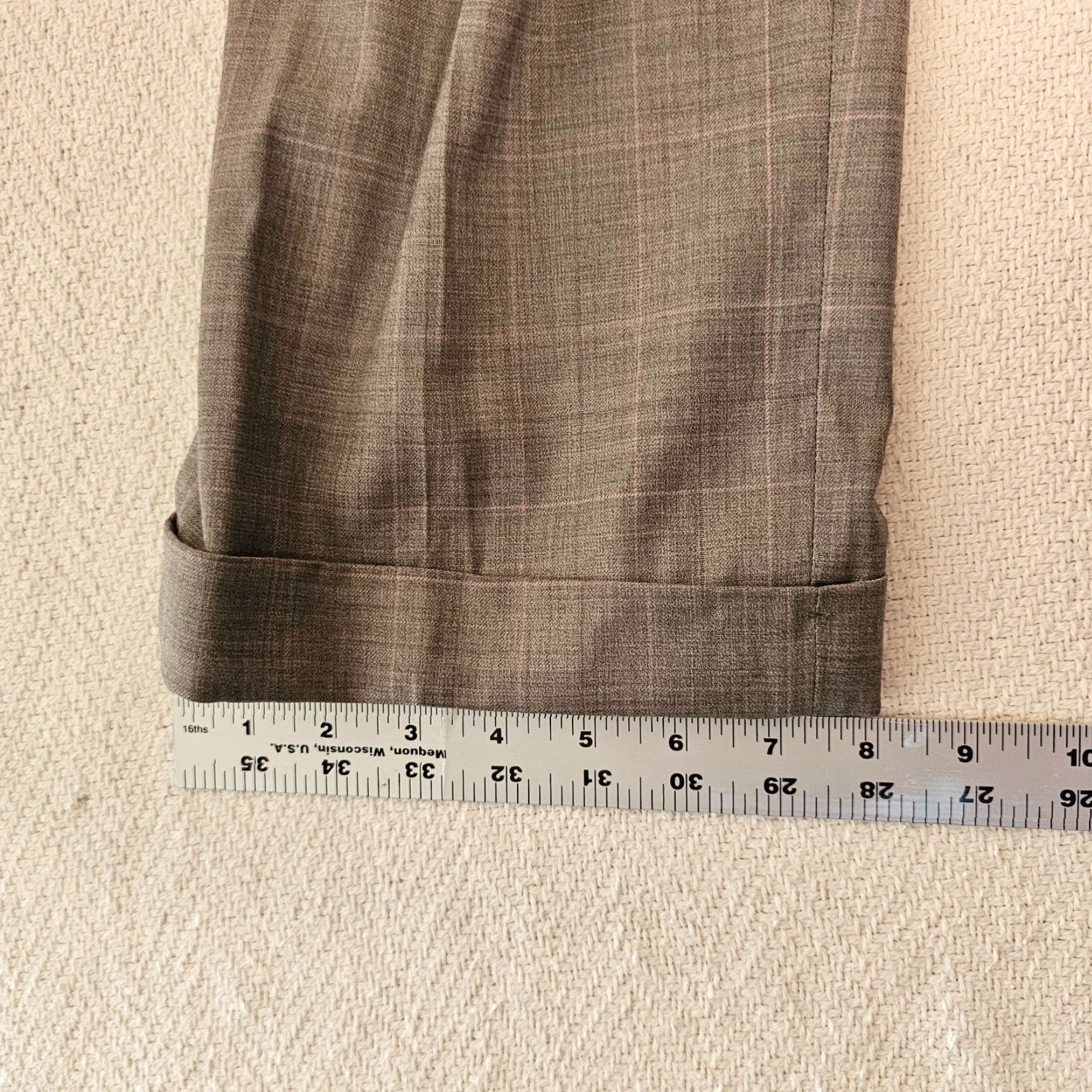 Vintage ANTAS Dress Pants Gray Men 32 Waist 28 Inseam Wool Spandex Regular Straight Belt Loops Front Flat Dress Pant Vintage No Size US 32 / EU 48 - 8 Thumbnail