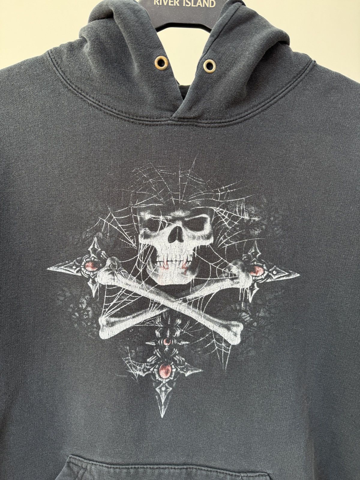 Other Vintage Spiral Gothic Skull Faded Distressed Y2K Rare Hoodie Size US S / EU 44-46 / 1 - 5 Thumbnail