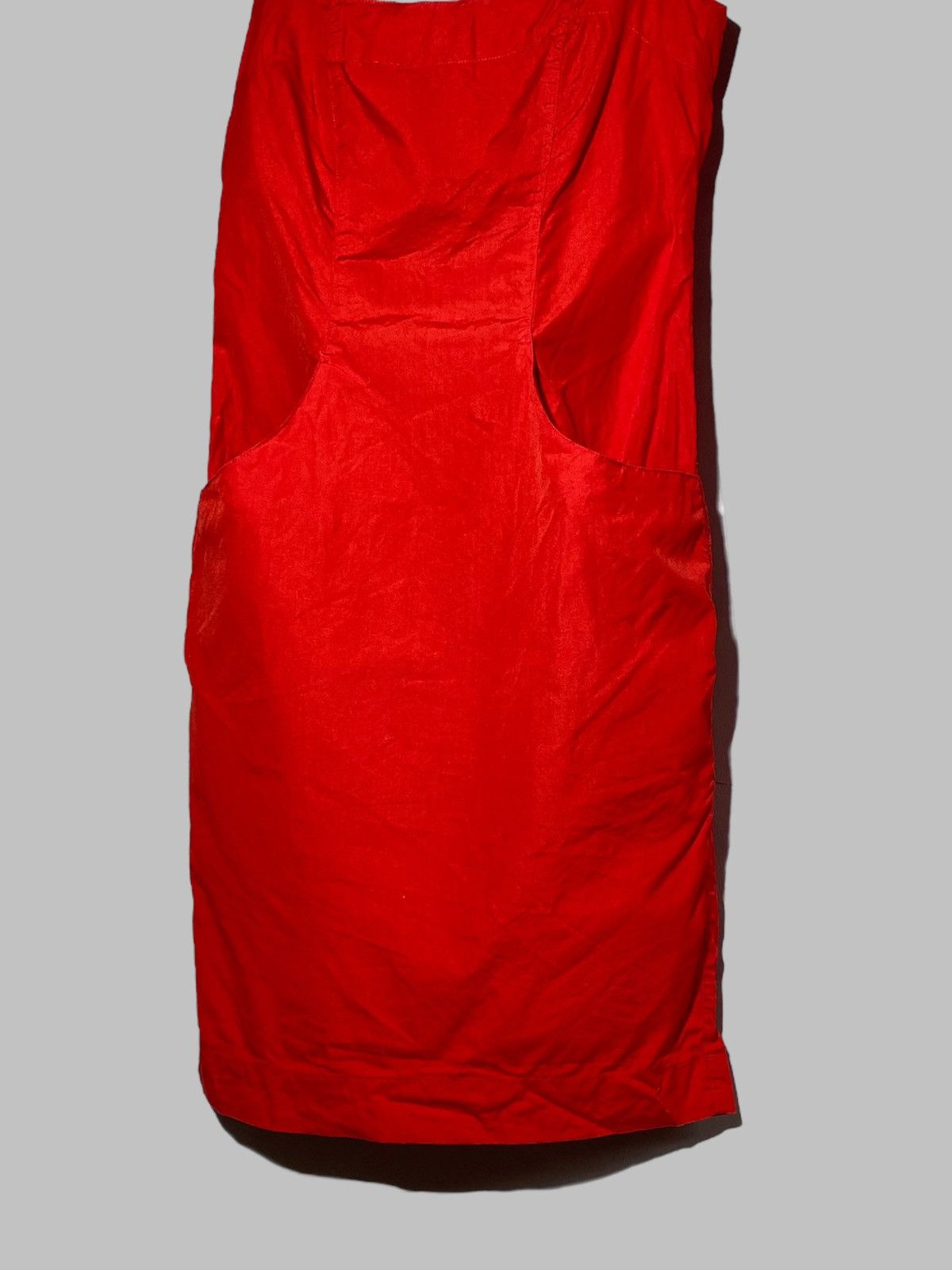 Katharine Hamnett London Vintage 1980s Katharine Hamnett Hot Red Bustier Dress Size M / US 6-8 / IT 42-44 - 2 Thumbnail