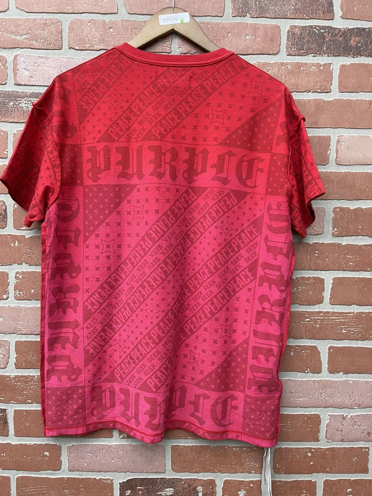 Purple Brand Size XS - Purple Brand Red Tee Inside Out Bandana Size US XS / EU 42 / 0 - 4 Thumbnail
