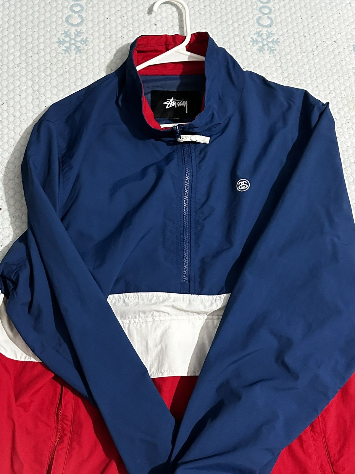 image of Stussy Nylon Jacket in Red, Men's (Size Medium)
