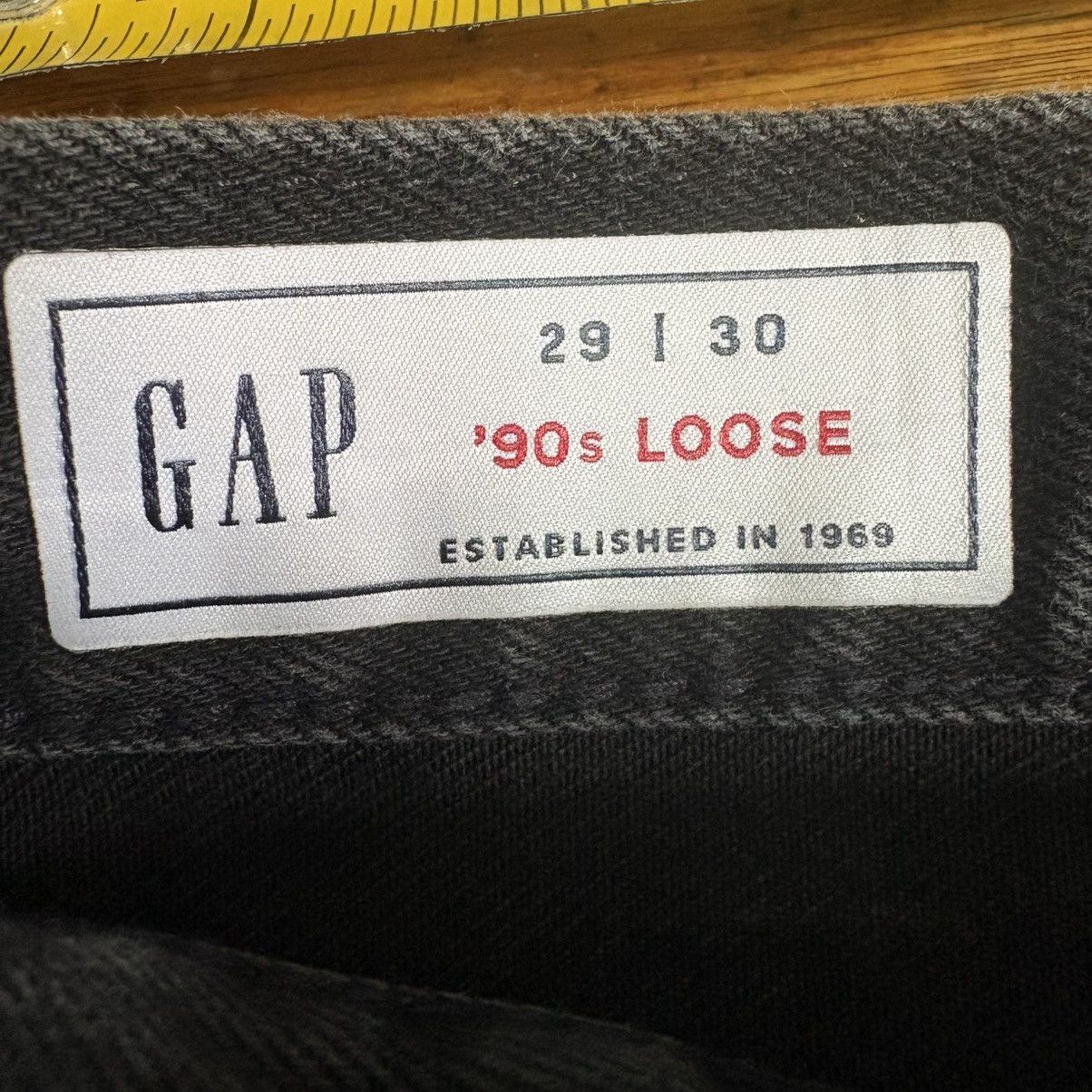 Gap GAP Loose Men's 29x30 Regular Black Denim Straight Jeans Size US 29 - 4 Thumbnail