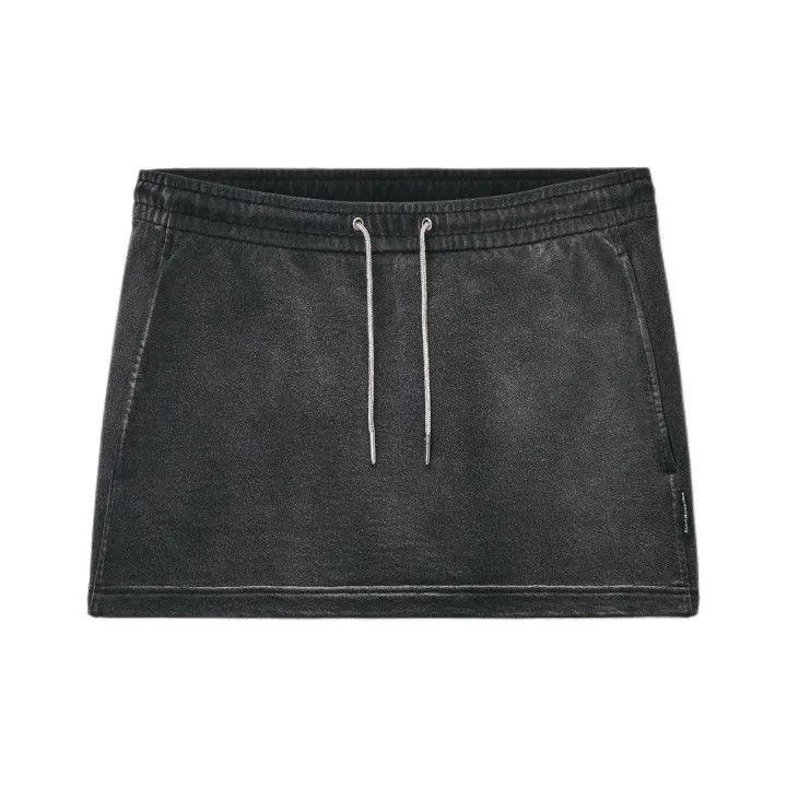 Alexander Wang Alexander Wang Black Drawstring Mini Skirt 0079 Size 22" - 1 Thumbnail