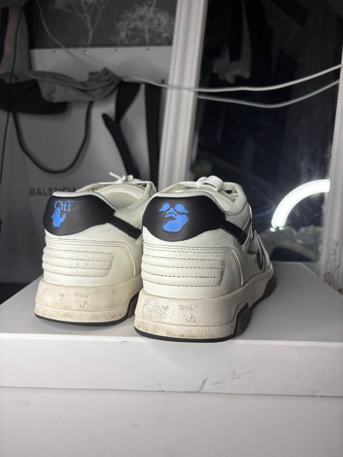 Off-White Off-White Out Of Office “For Walking” White/Black/Blue Size US 9 / IT 39 - 2 Thumbnail