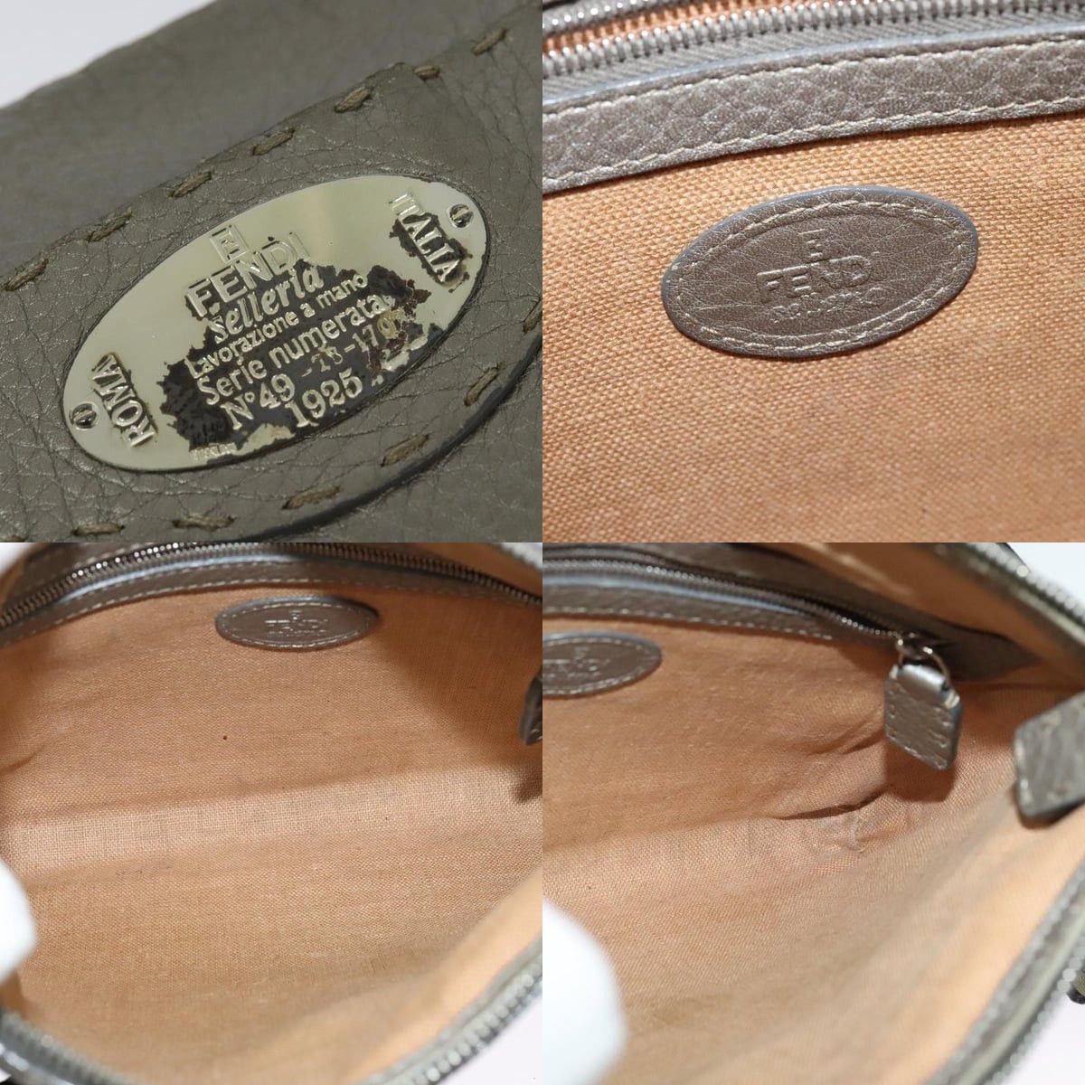 Fendi FENDI Celeria Shoulder Bag Leather Silver Size ONE SIZE - 11 Thumbnail