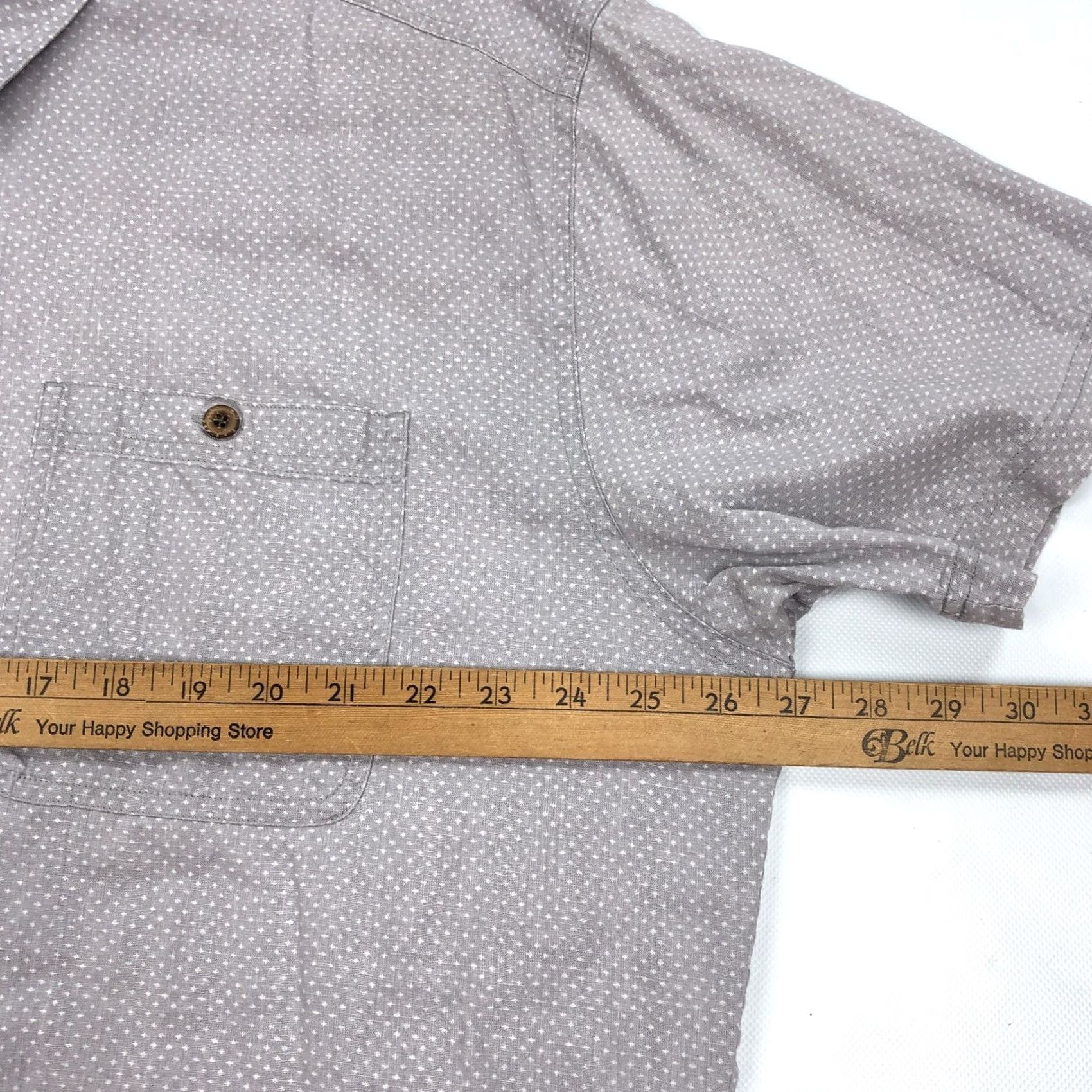 Patagonia Patagonia Shirt Button-Down Back Step Hemp Cotton Polka Dot XXL Mens Casual Short Sleeve 53139 Grey White Size US XXL / EU 58 / 5 - 5 Thumbnail