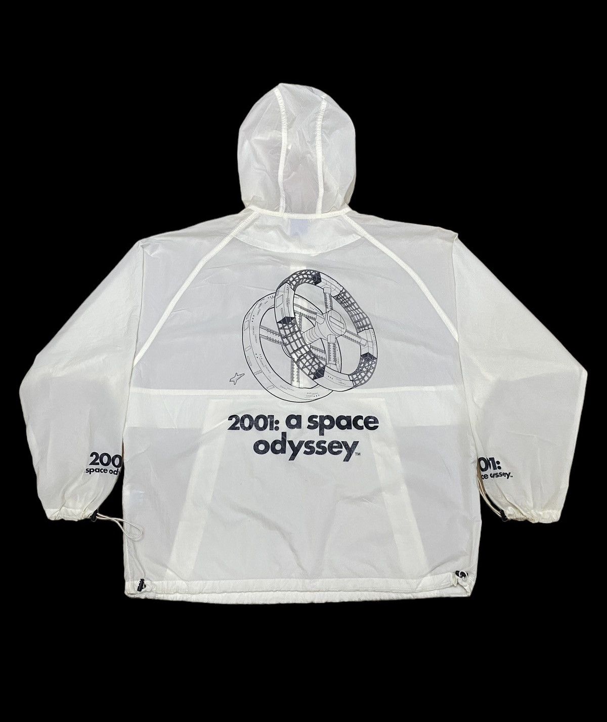 image of Best Offergu X 2001 A Space Odyssey Windbreaker Hoodies in White, Men's (Size XL)