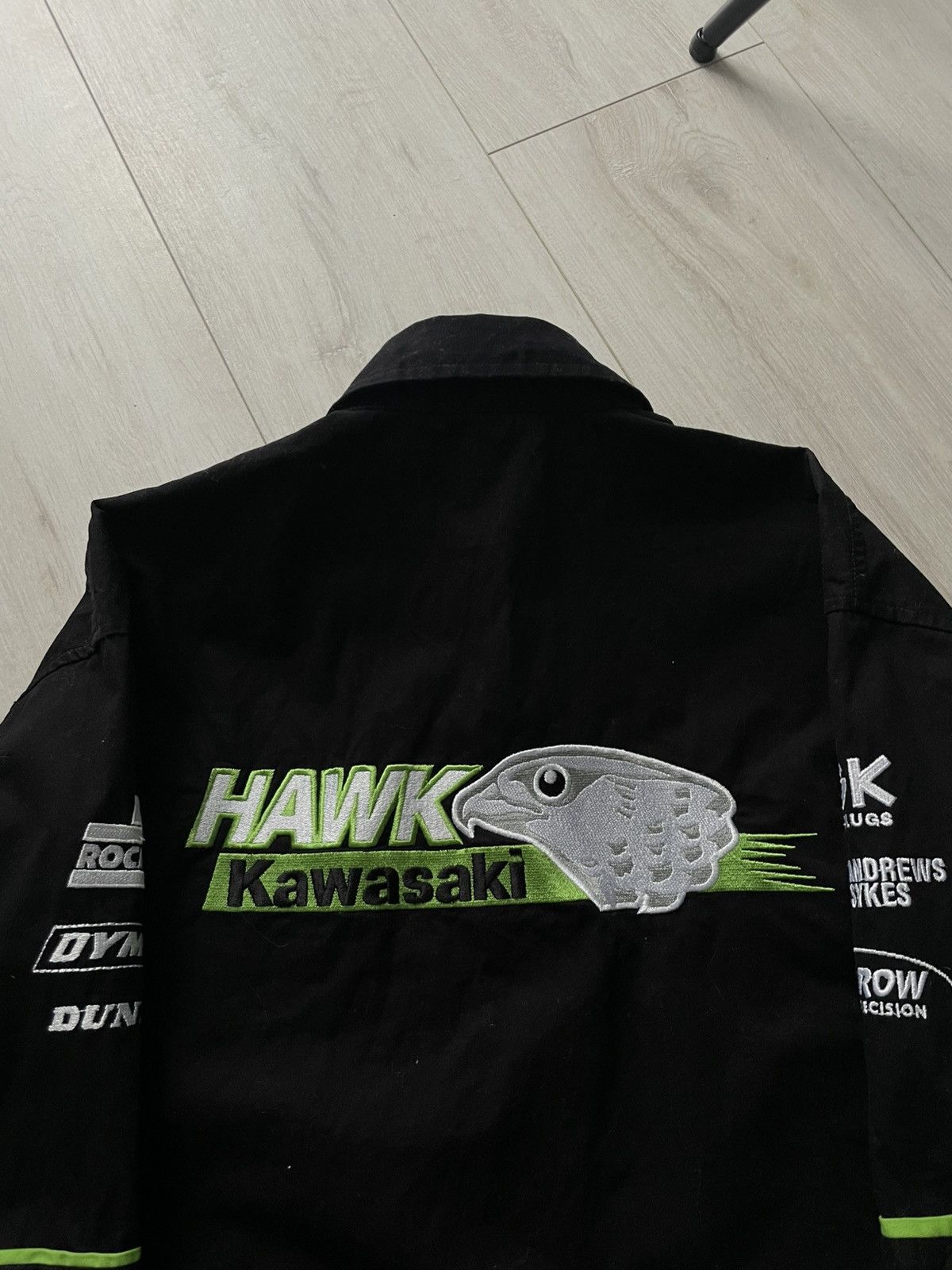 Vintage Vintage Hawk Kawasaki Motorsport Racing Shirt Y2K Jersey Size US L / EU 52-54 / 3 - 4 Thumbnail