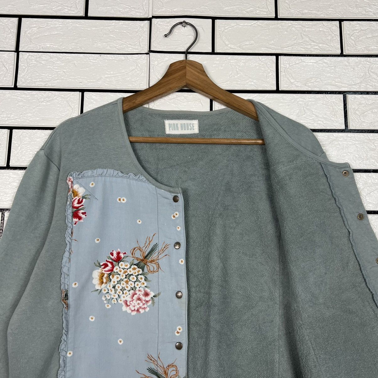 Pink House PINK HOUSE Big Logo Floral Snap Button Jacket #4090-C186 Size L / US 10 / IT 46 - 8 Thumbnail