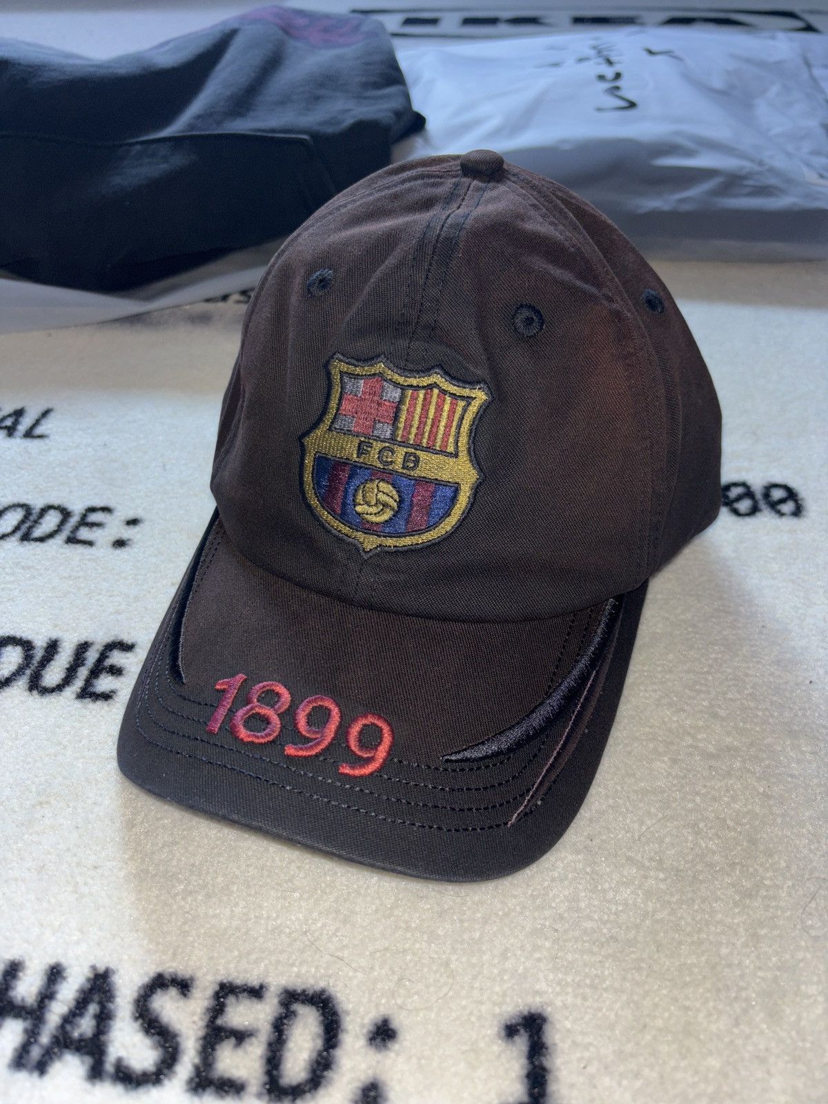 Travis Scott Travis Scott x FC Barcelona 1899 Distressed Hat | Grailed