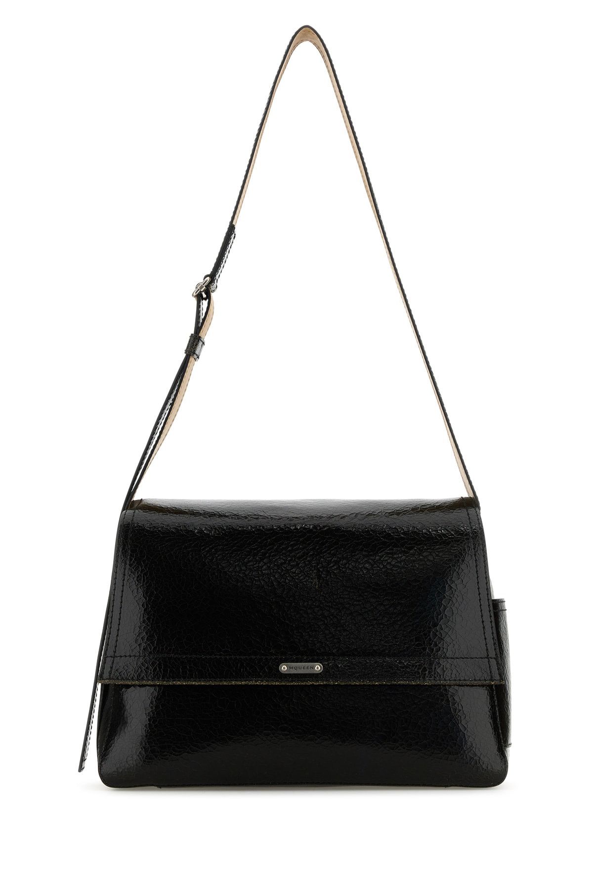 Alexander McQueen Black Leather The Slouch Crossbody Bag Size ONE SIZE - 1 Thumbnail