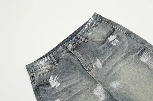 VIBE Punk wash ink loose casual ripped jeans y2k Size US 32 / EU 48 - 4 Thumbnail