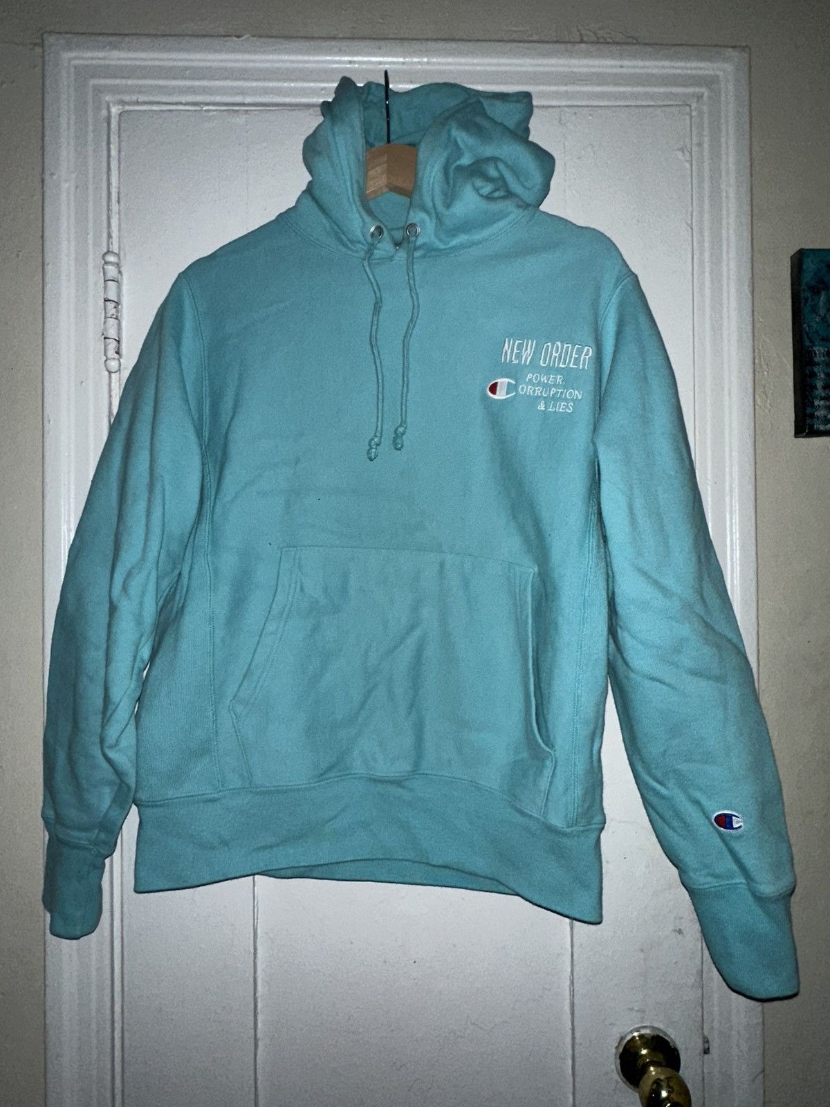 Other New Order Power Corruption & Lies Champion hoodie blue sz S Size US S / EU 44-46 / 1 - 1 Thumbnail