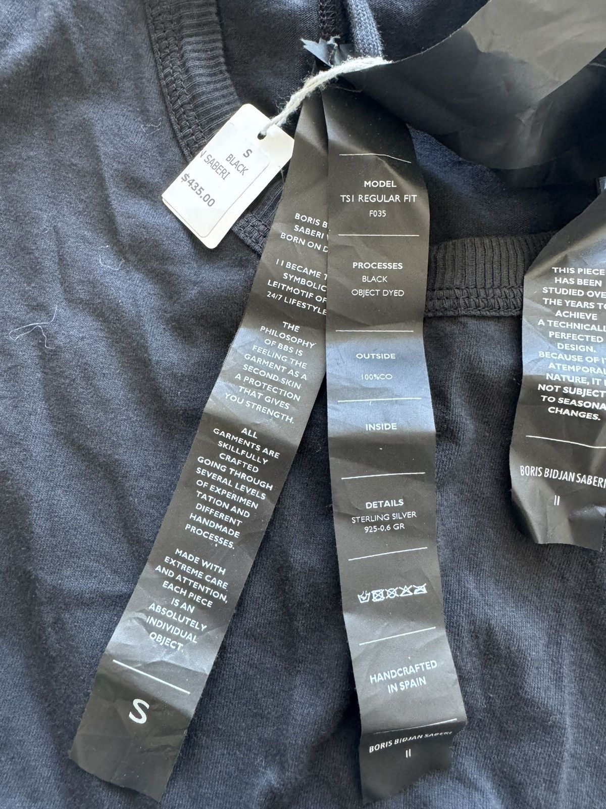 Boris Bidjan Saberi BORIS BIDJAN SABERI TS1 RF Regular Fit F035 T-shirt Size US S / EU 44-46 / 1 - 6 Thumbnail