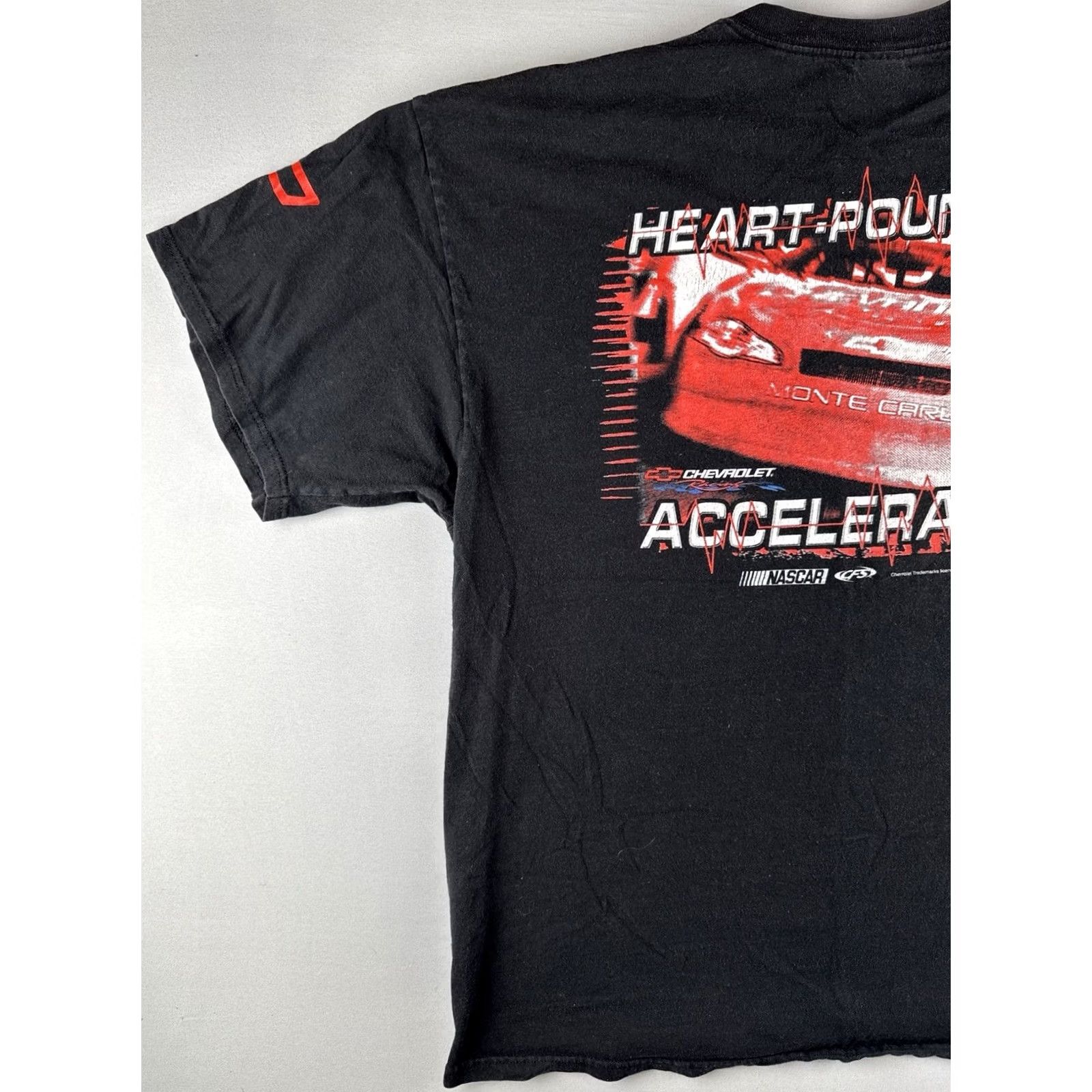 NASCAR VINTAGE Chevrolet NASCAR Racing Graphic Tee Monte Carlo 2XL Black Mens Short Sleeve Crew Neck 1990s 2000s Size US XL / EU 56 / 4 - 6 Thumbnail