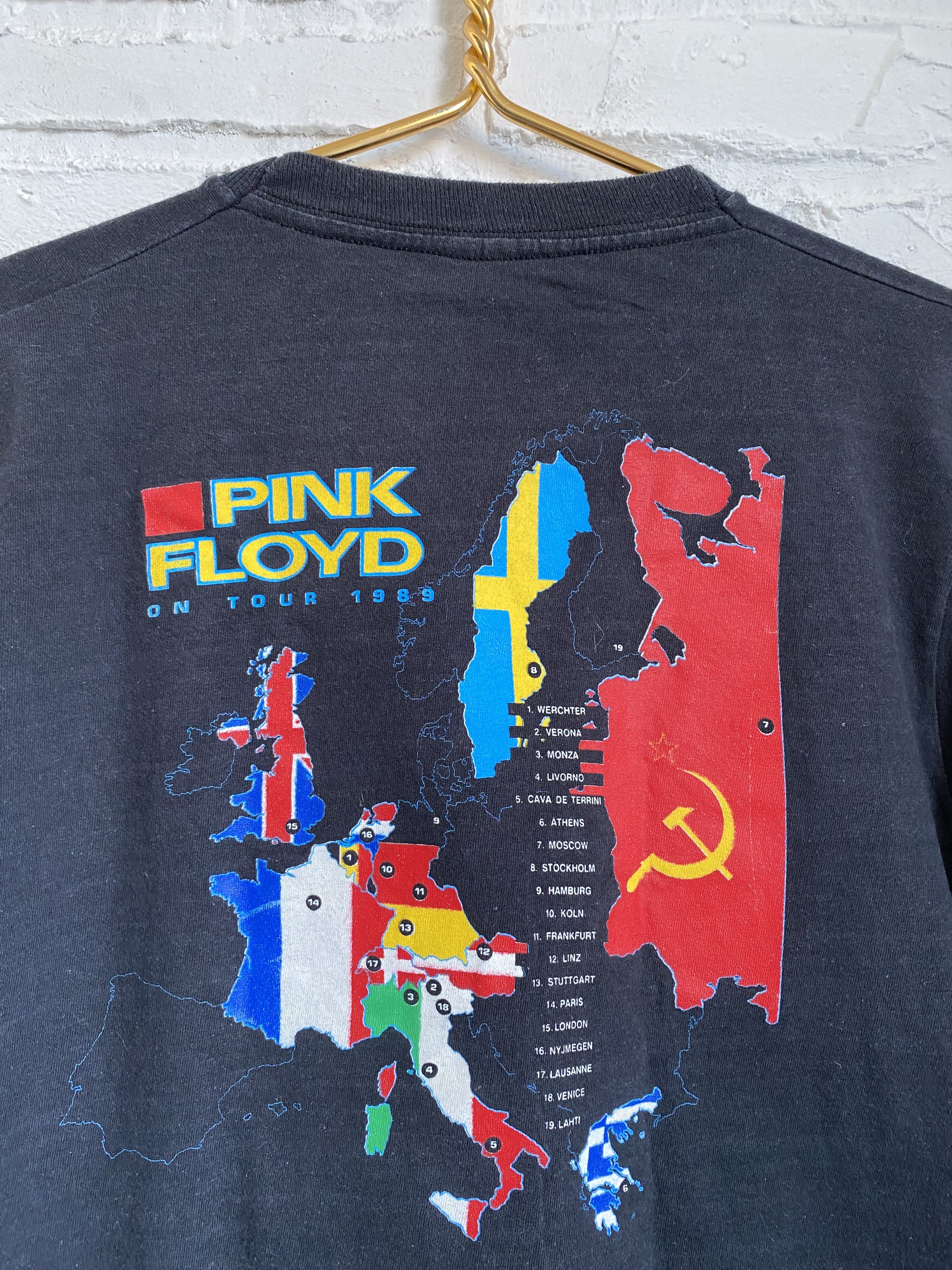 Band Tees × Vintage Vintage 1989 Pink Floyd On tour light bulb t-shirt Size US L / EU 52-54 / 3 - 4 Thumbnail
