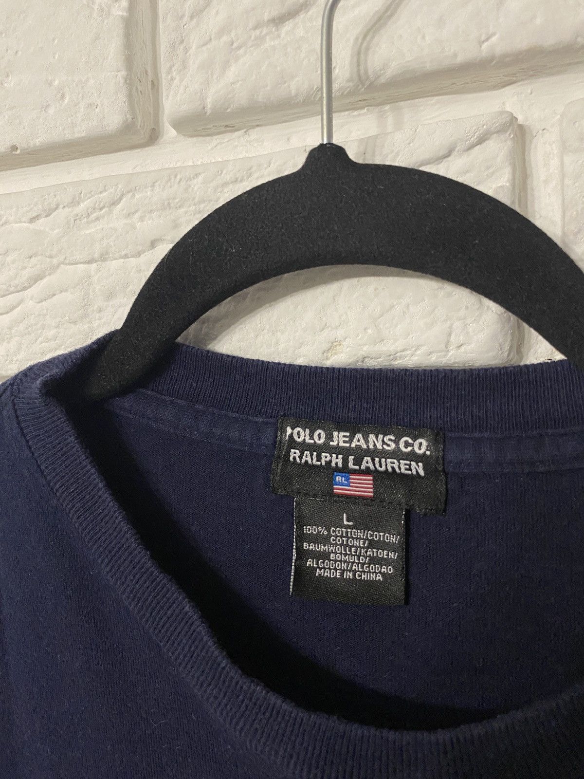 Lauren Ralph Lauren × Vintage Polo Jeans CO. Ralph Lauren Usa Flag Tee Men's Size US L / EU 52-54 / 3 - 4 Thumbnail