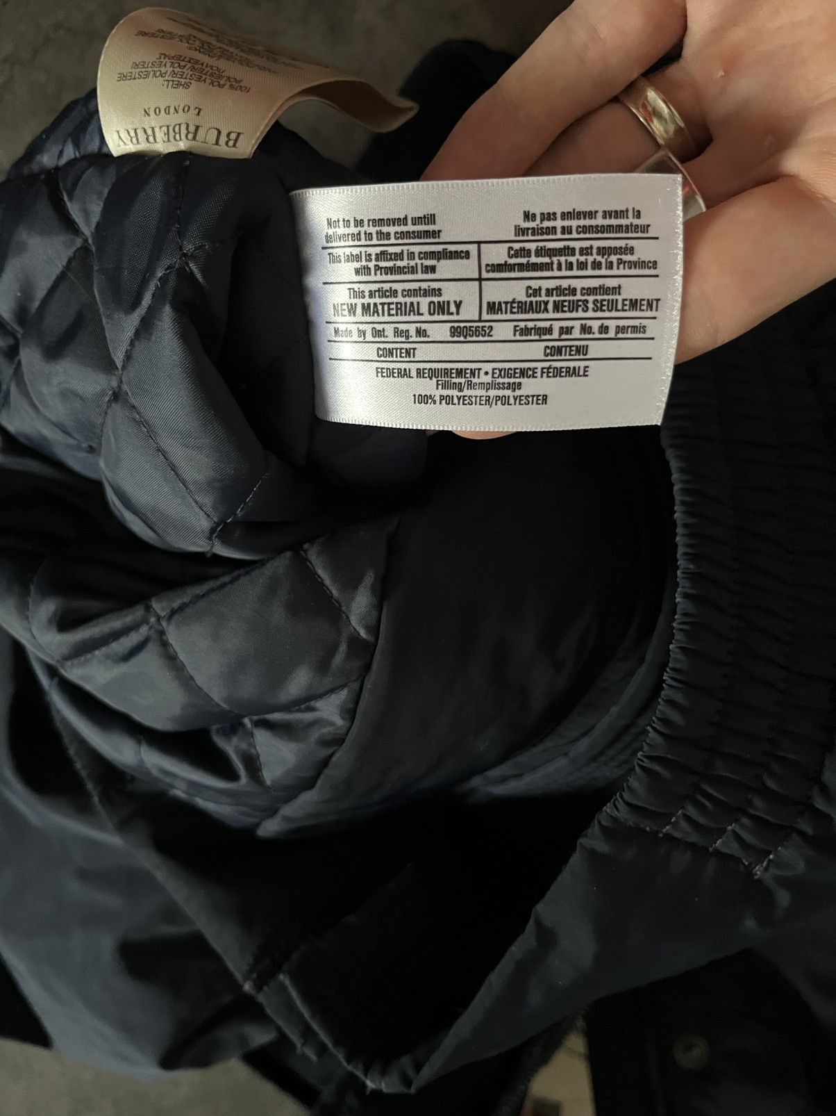 Burberry Burberry London Navy Bomber Jacket Nova Check Quilted Lining Size US M / EU 48-50 / 2 - 12 Thumbnail