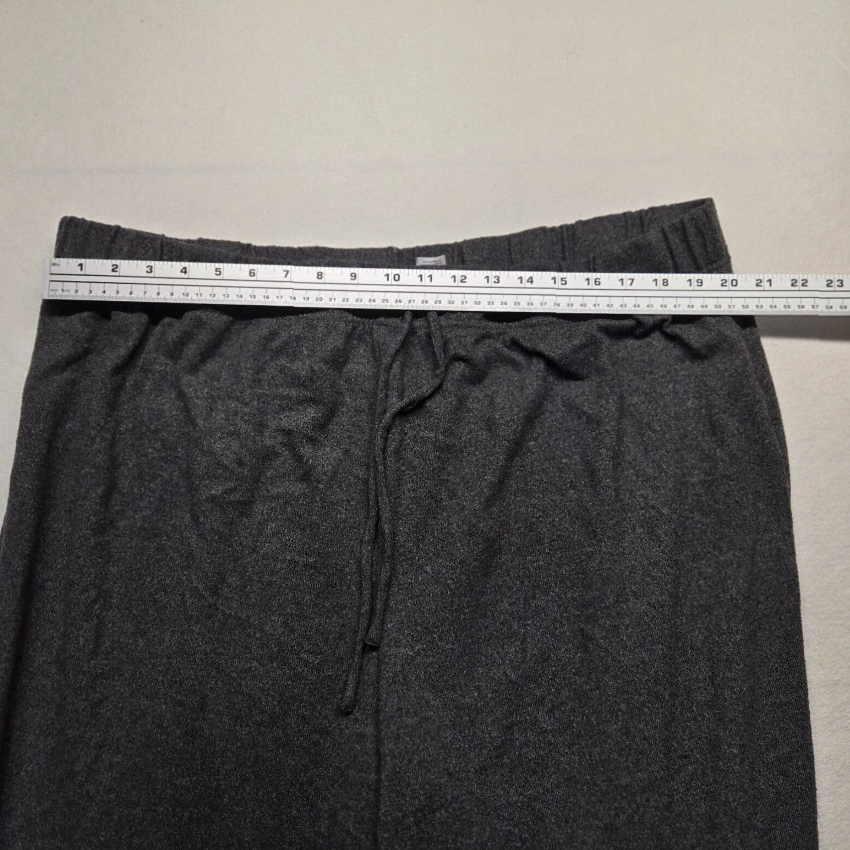 Vintage Time And Tru Pants Women 2X Gray Lounge Fleece Elastic Waist Baggy Harem Comfort Womens Size 40" / US 18 - 4 Thumbnail