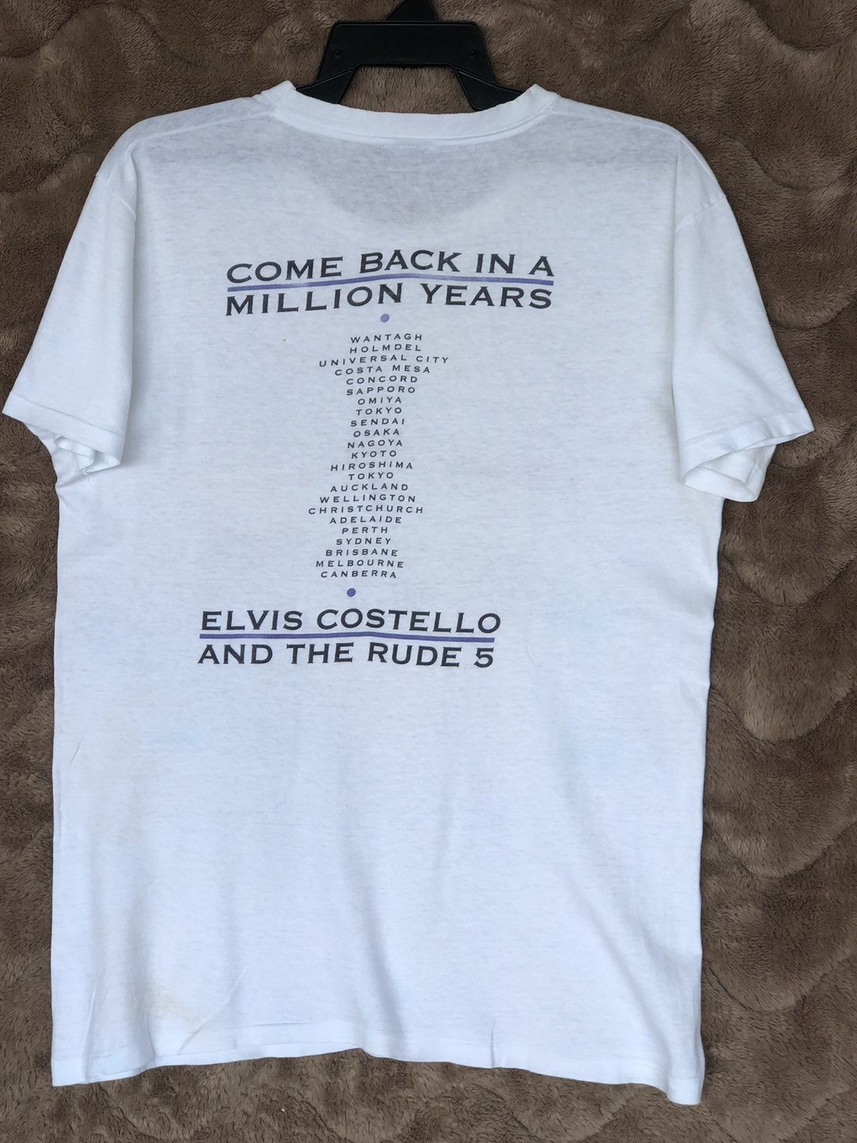 Band Tees Vintage 90s Elvis Costello Tour Tee Size US L / EU 52-54 / 3 - 10 Thumbnail