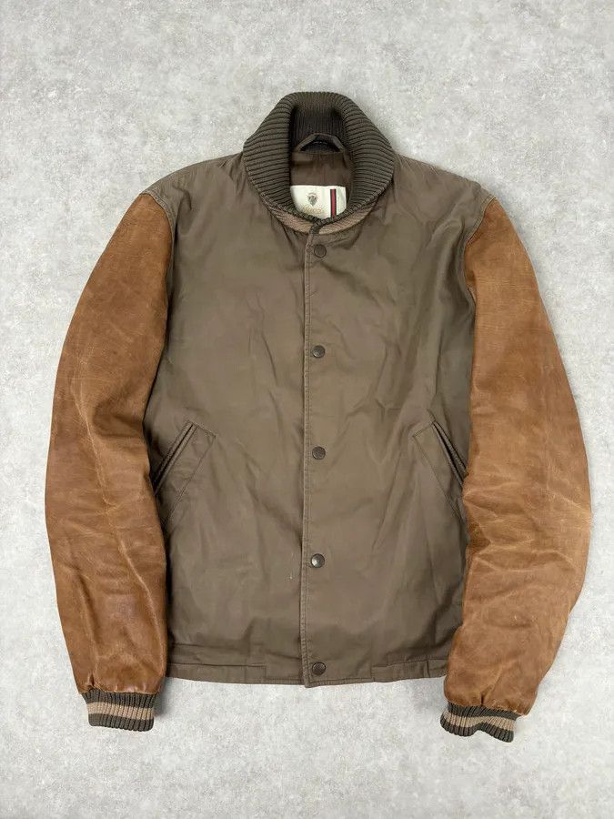 Gucci AW2010 Gucci Brown Hybrid Leather Sleeve Bomber Jacket Size US M / EU 48-50 / 2 - 1 Thumbnail