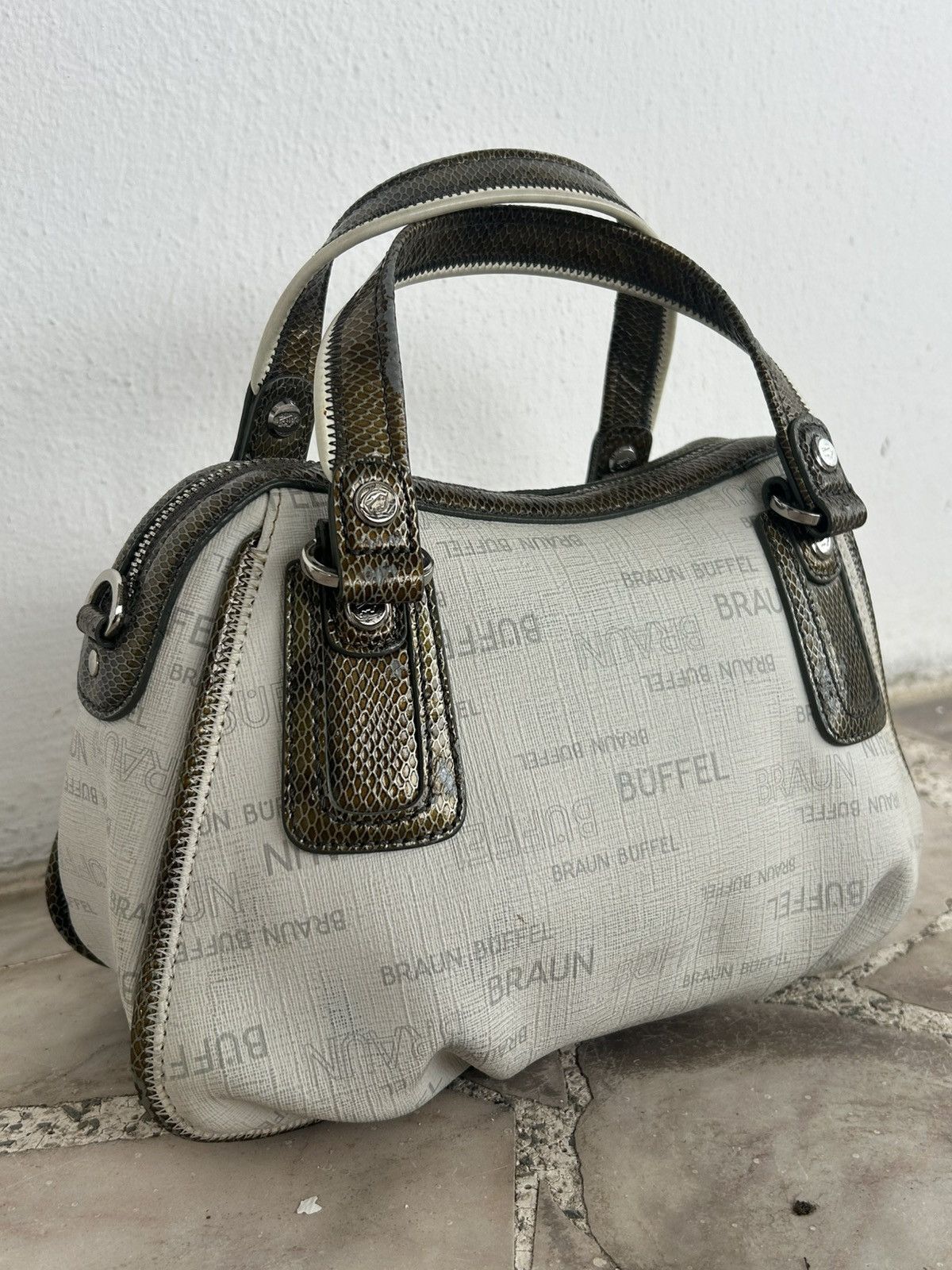 Braun Braun Buffel Mini Handle Beg Beige White Size ONE SIZE - 2 Thumbnail