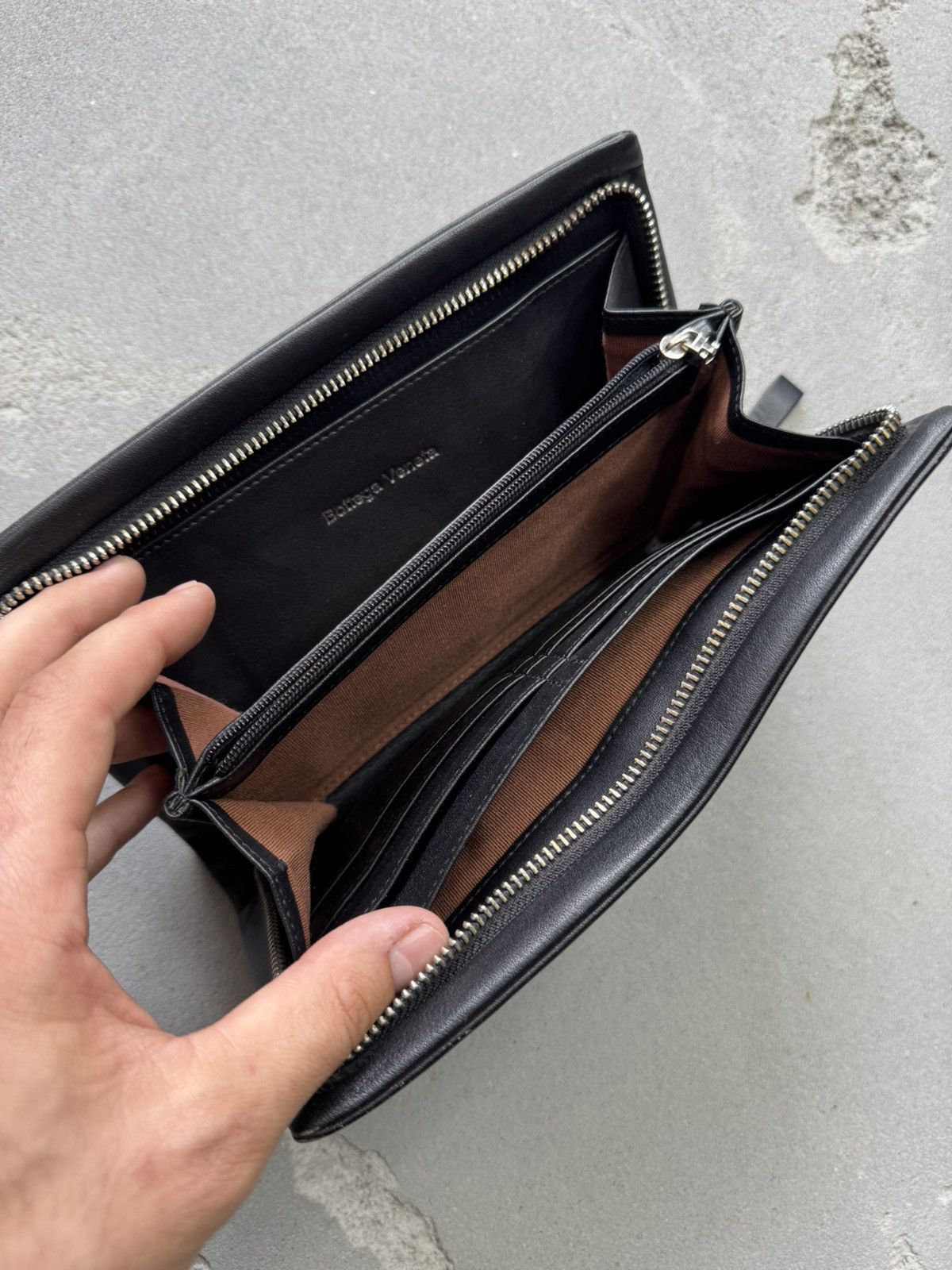 Bottega Veneta Bottega Veneta Intecciato Clutch Zip Black Size ONE SIZE - 4 Thumbnail