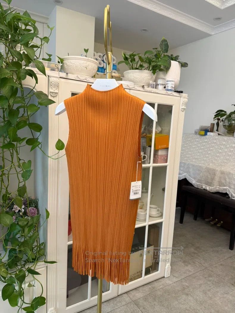 Issey Miyake Issey Miyake size:one size Brown Fringed Top Size XXS / US 00 / IT 34 - 2 Thumbnail