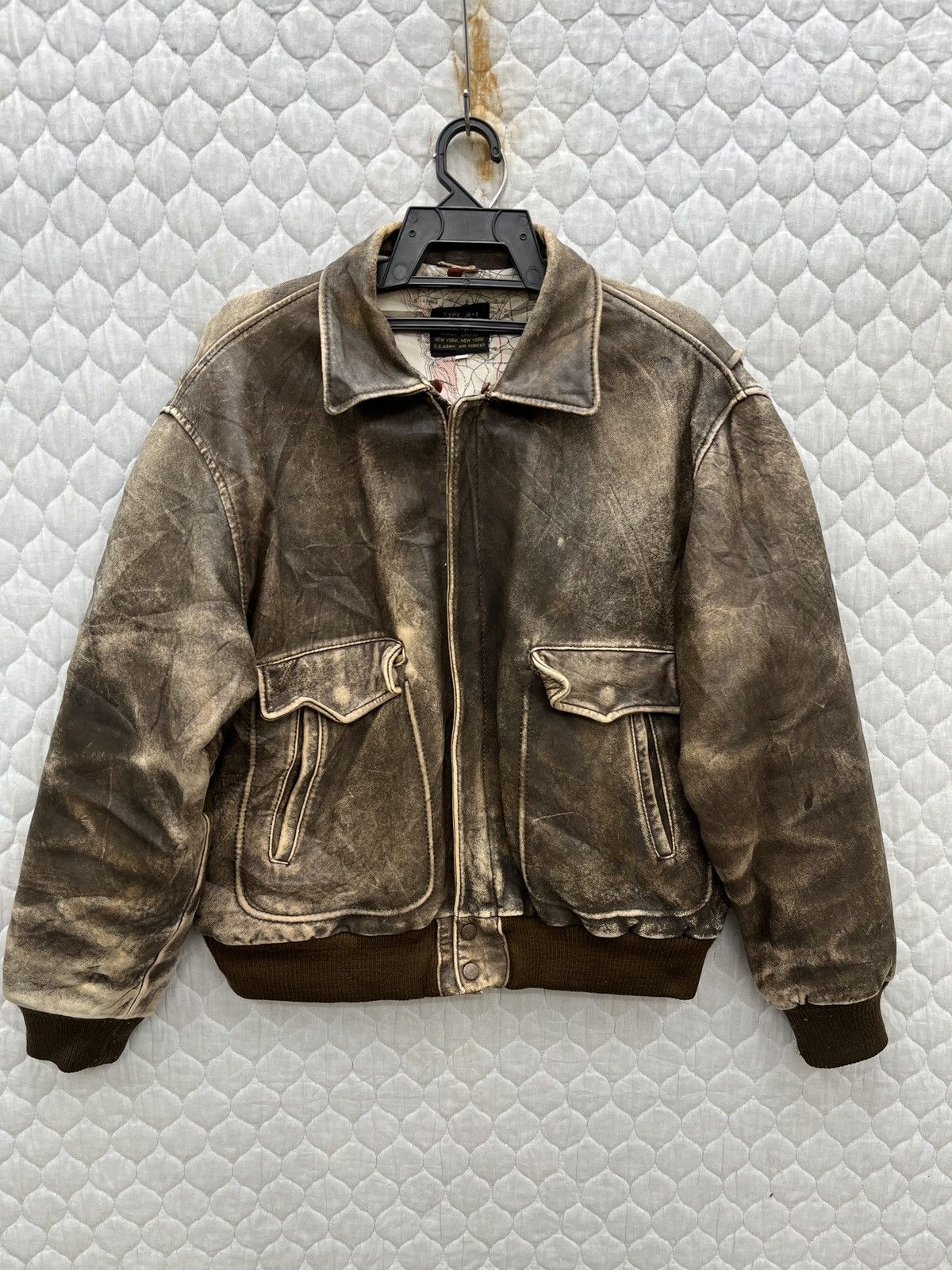 image of Steals VTG Avirex Usaf Type G1 Leather Jacket in Brown, Men's (Size Medium)