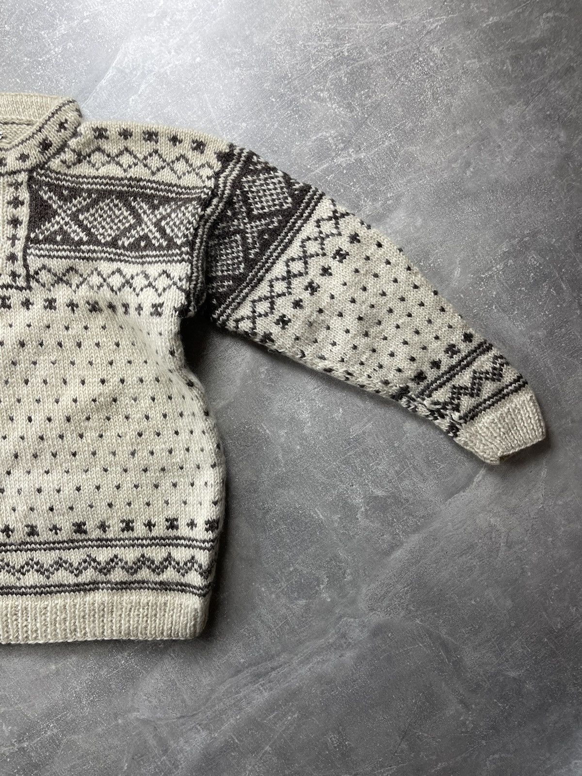 Vintage THG Natural Line Nordic Wool Sweater Scandinavian Pattern Size US XL / EU 56 / 4 - 5 Thumbnail