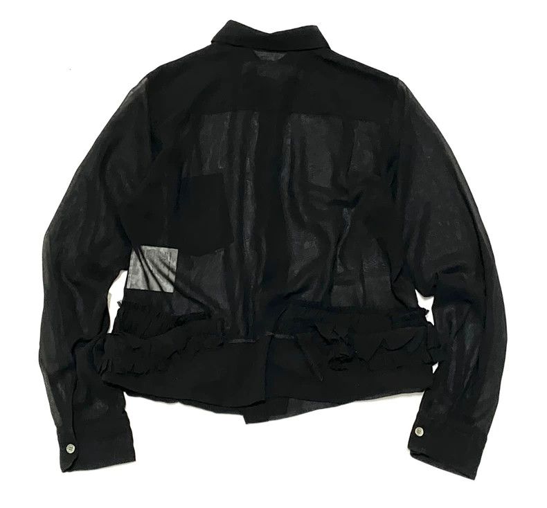 Comme des Garcons Comme Des Garcons Long Sleeve Shirt with Cubic Lace Hem Sh Size S / US 4 / IT 40 - 2 Thumbnail