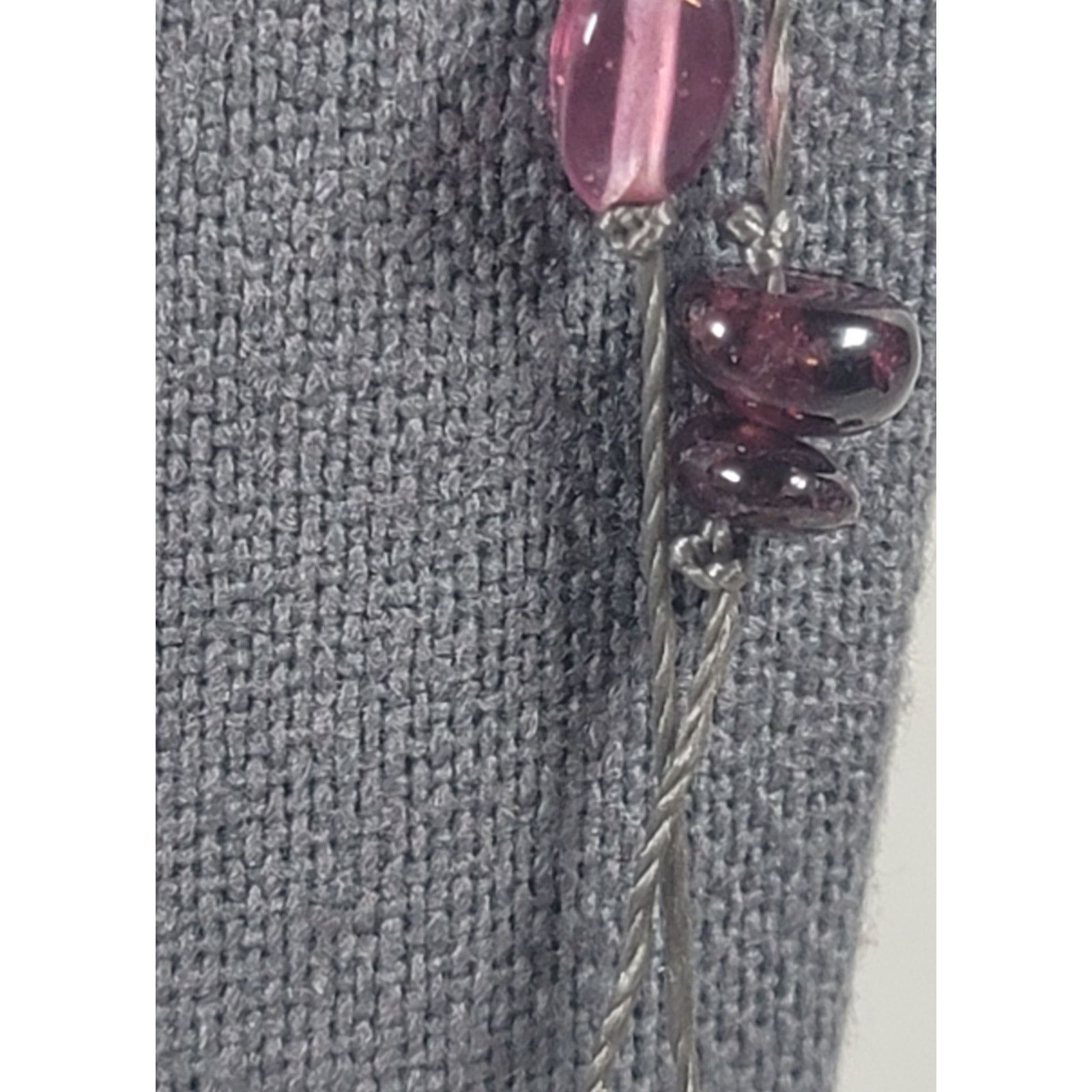 Other Pink Amber Colored Beads Hand Strung 23" Necklace Delicate Size ONE SIZE - 2 Thumbnail