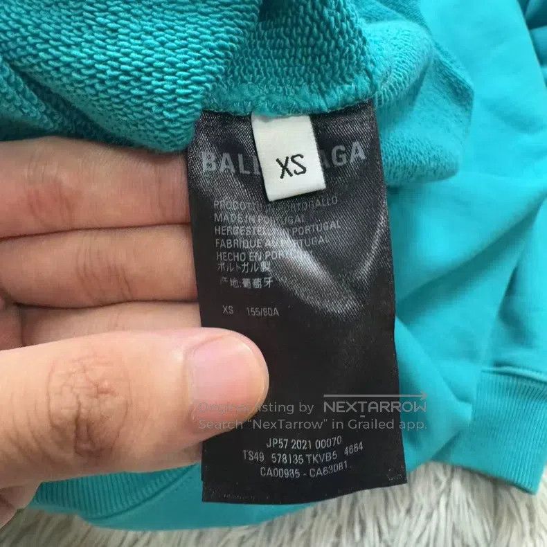 Balenciaga Balenciaga Embroidery Sweatshirt, Lake Blue Size US XS / EU 42 / 0 - 5 Thumbnail