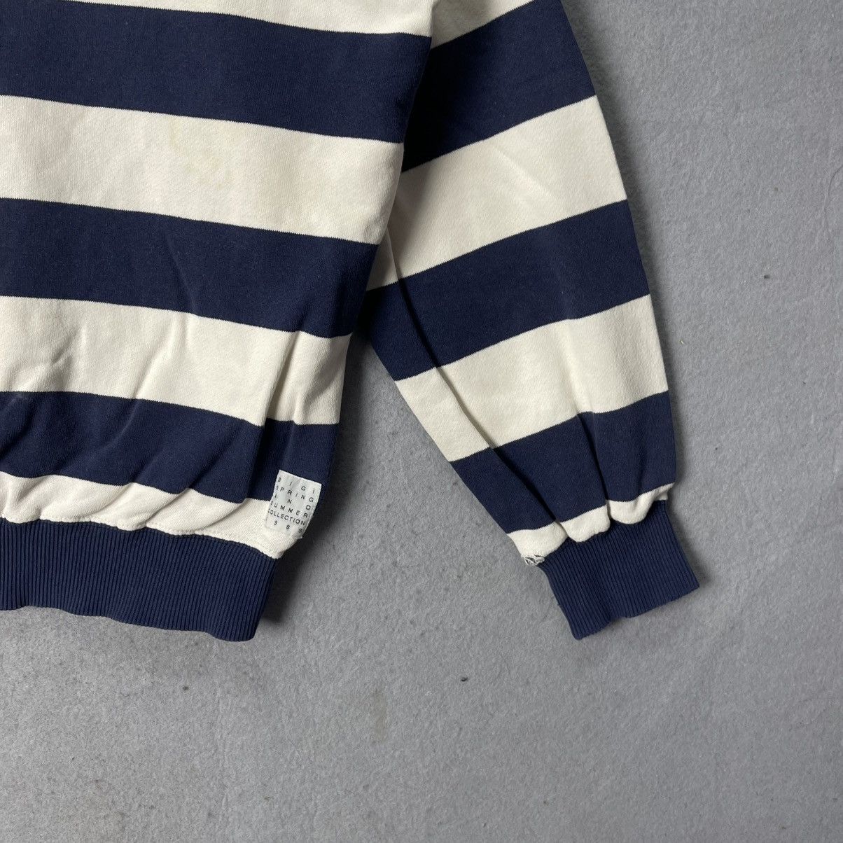 BIGI Vintage BIGI Collection Striped Sweatshirt Black White Size US M / EU 48-50 / 2 - 3 Thumbnail