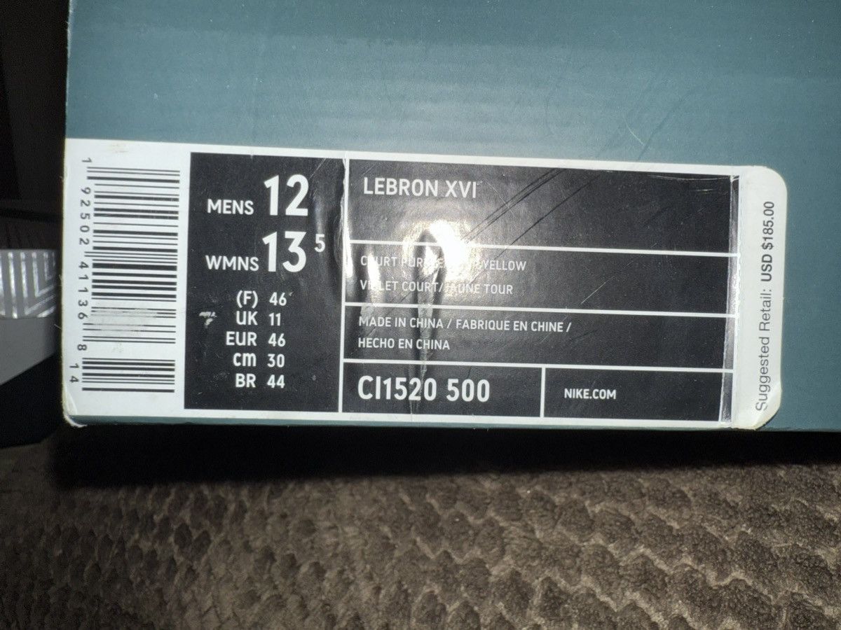 Nike Nike LeBron XVI 16 “Martin” LBJ James OG Box EXC sz12 Size US 12 / EU 45 - 4 Thumbnail