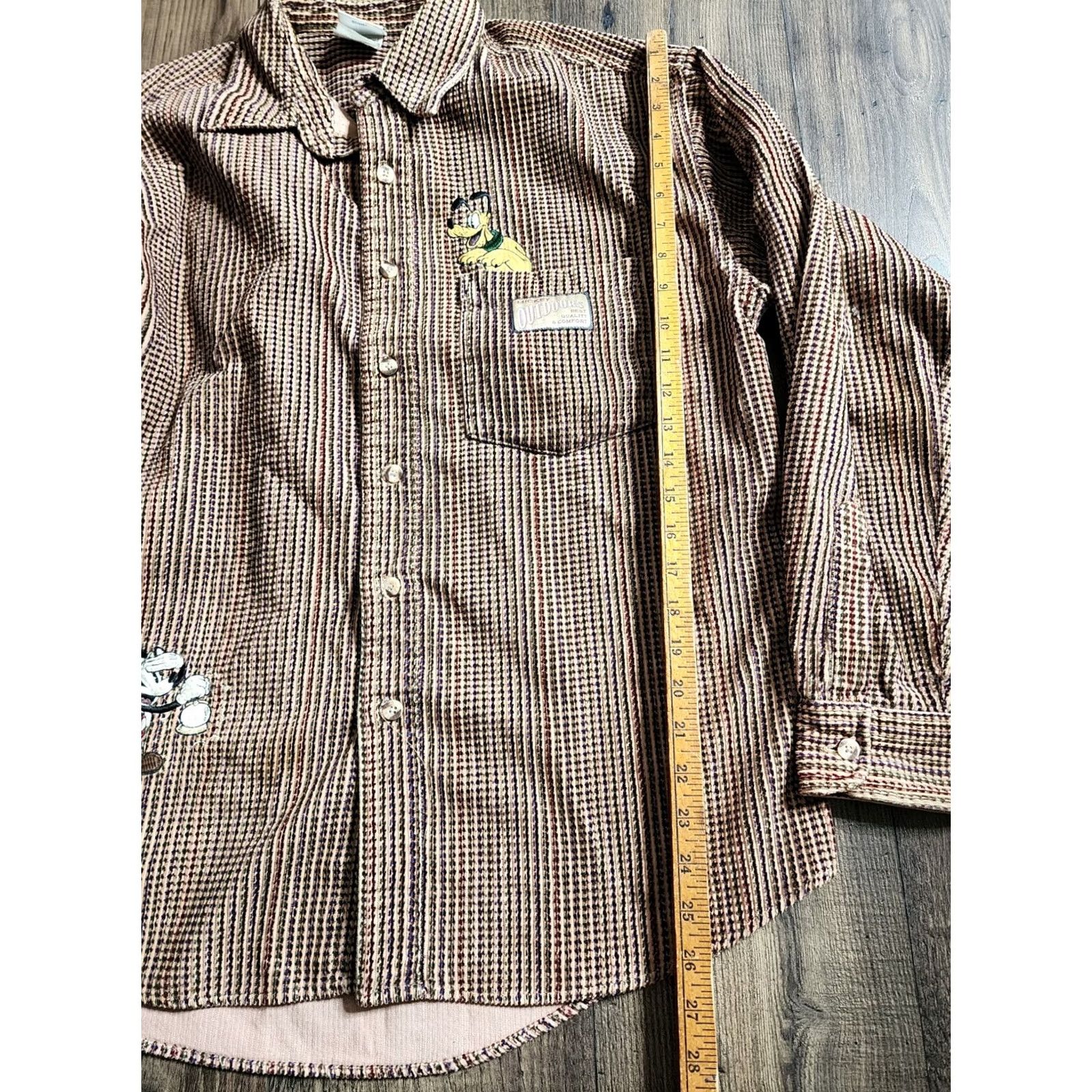 Disney VINTAGE Disney Goofy Mickey Mouse Outdoors Corduroy Shirt Mens M Brown 90s Cartoon Button-Up Size US M / EU 48-50 / 2 - 4 Thumbnail