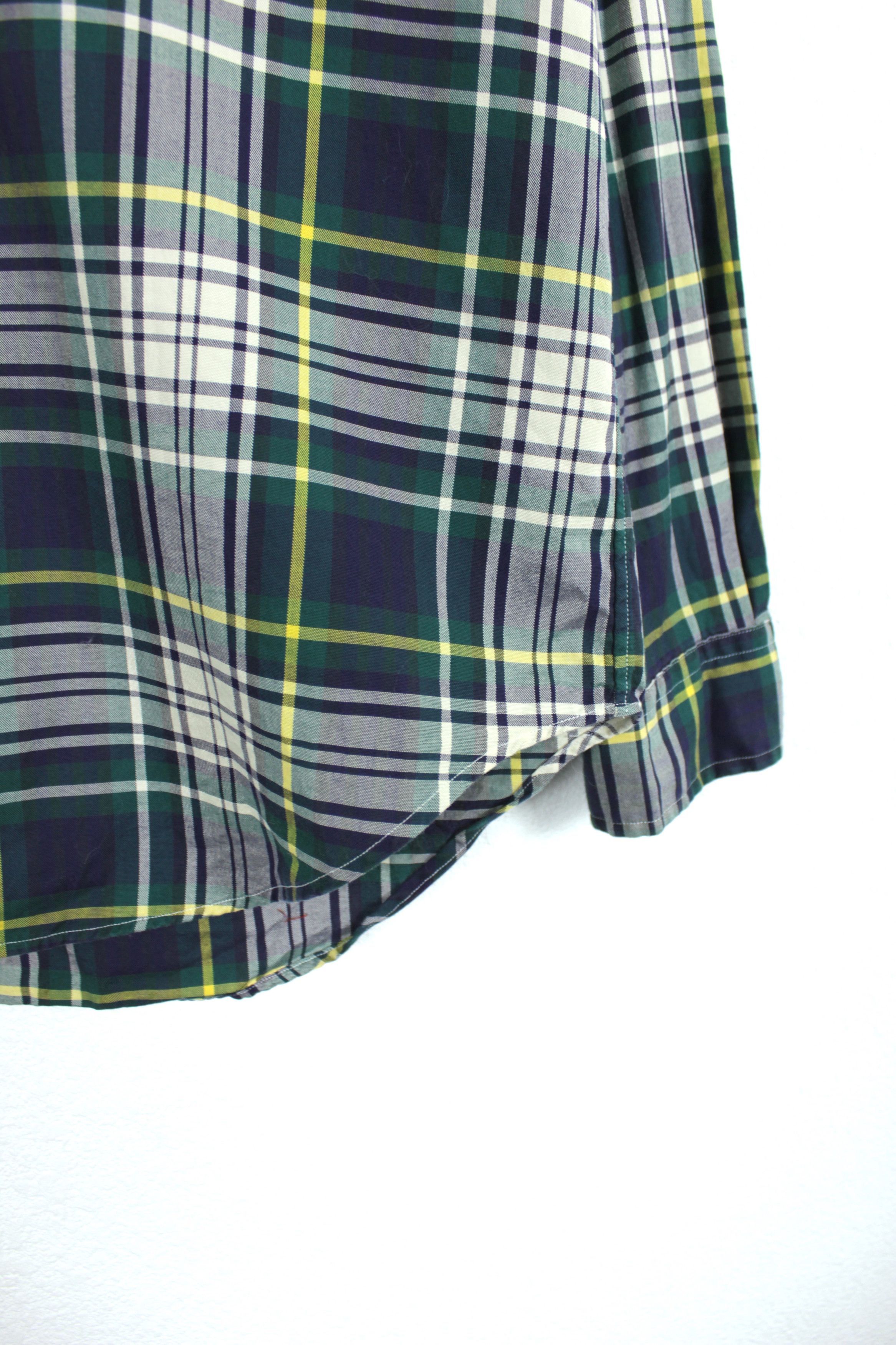Polo Ralph Lauren Polo Ralph Lauren Pony Logo Green Tartan Check Oxford Shirt Size US L / EU 52-54 / 3 - 3 Thumbnail