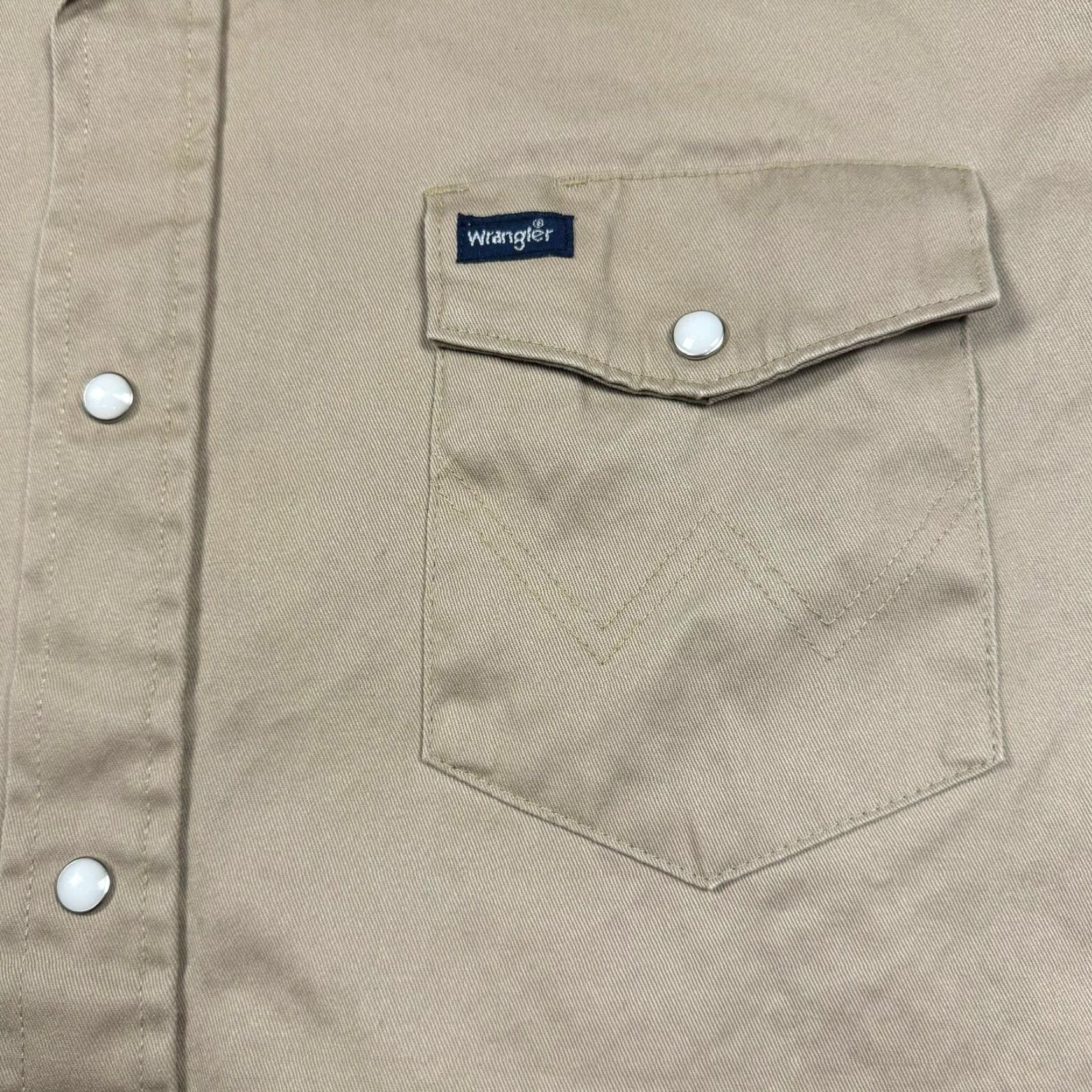 Wrangler VINTAGE Wrangler Canvas Shirt Men's XLT Pearl Snap Western Utility Workwear Shirt Size US XL / EU 56 / 4 - 3 Thumbnail