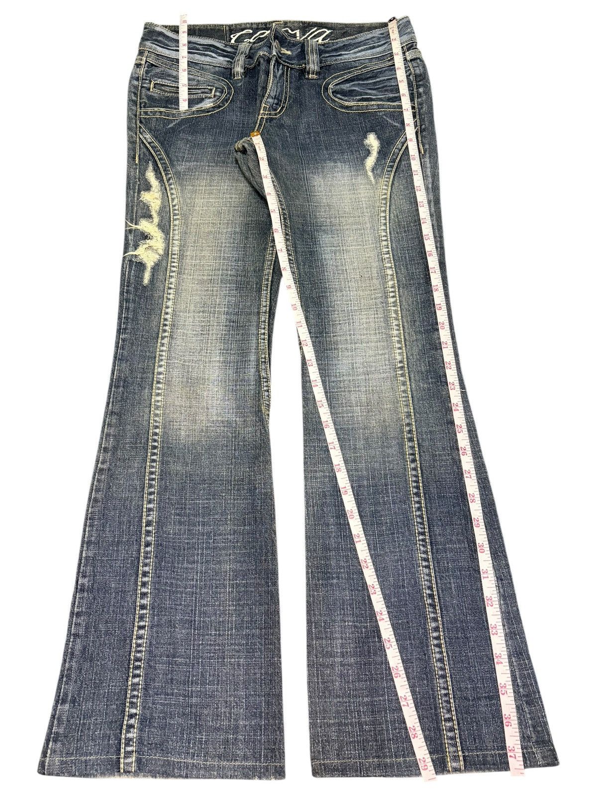 Hysteric Glamour Vintage Japanese Casva Distressed Flare Jeans Size 31" - 7 Thumbnail