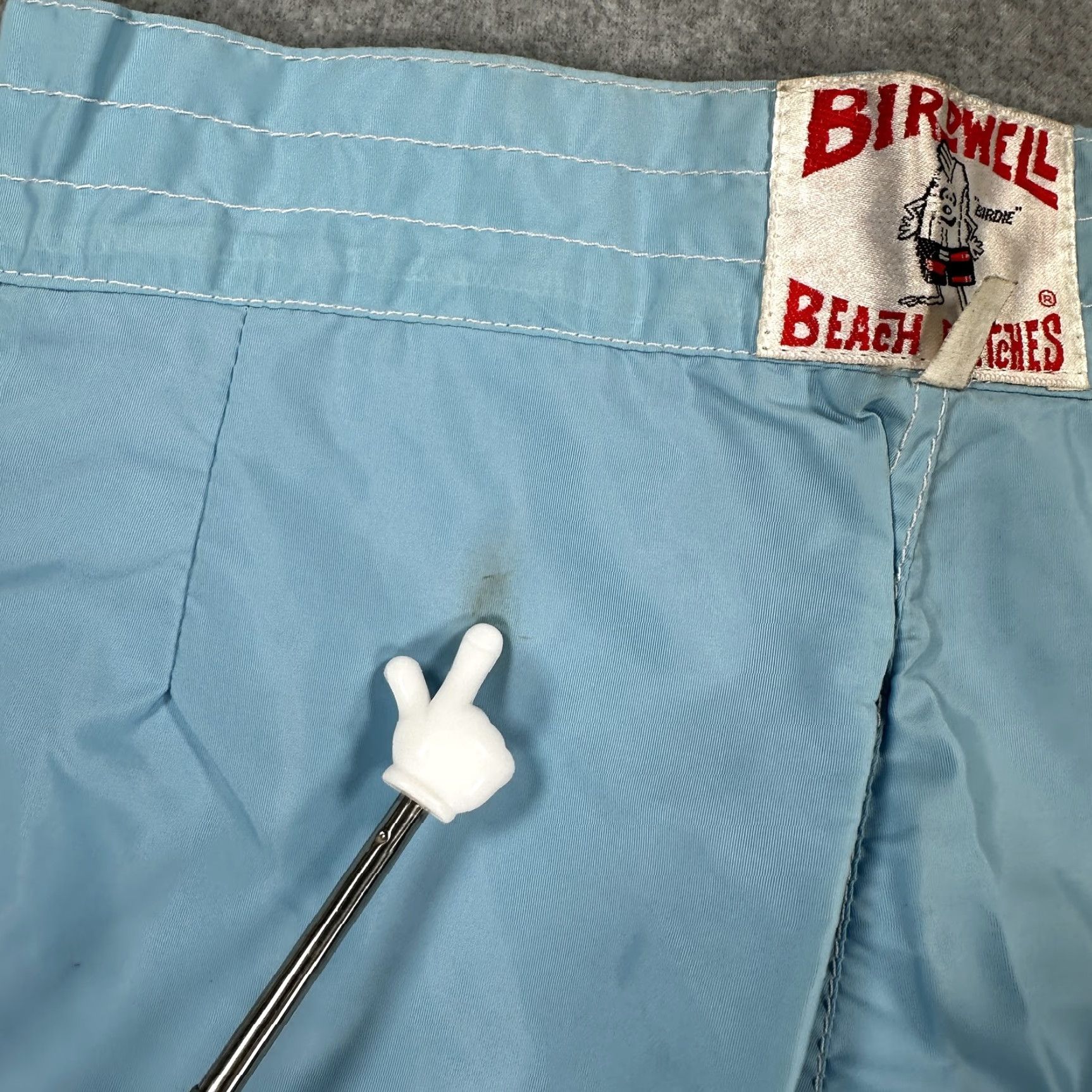 Vintage VINTAGE Birdwell Beach Britches Swim Shorts Mens 28 Board Trunks Surf Blue Solid Retro Beach 90s Mens Size US 28 / EU 44 - 6 Thumbnail