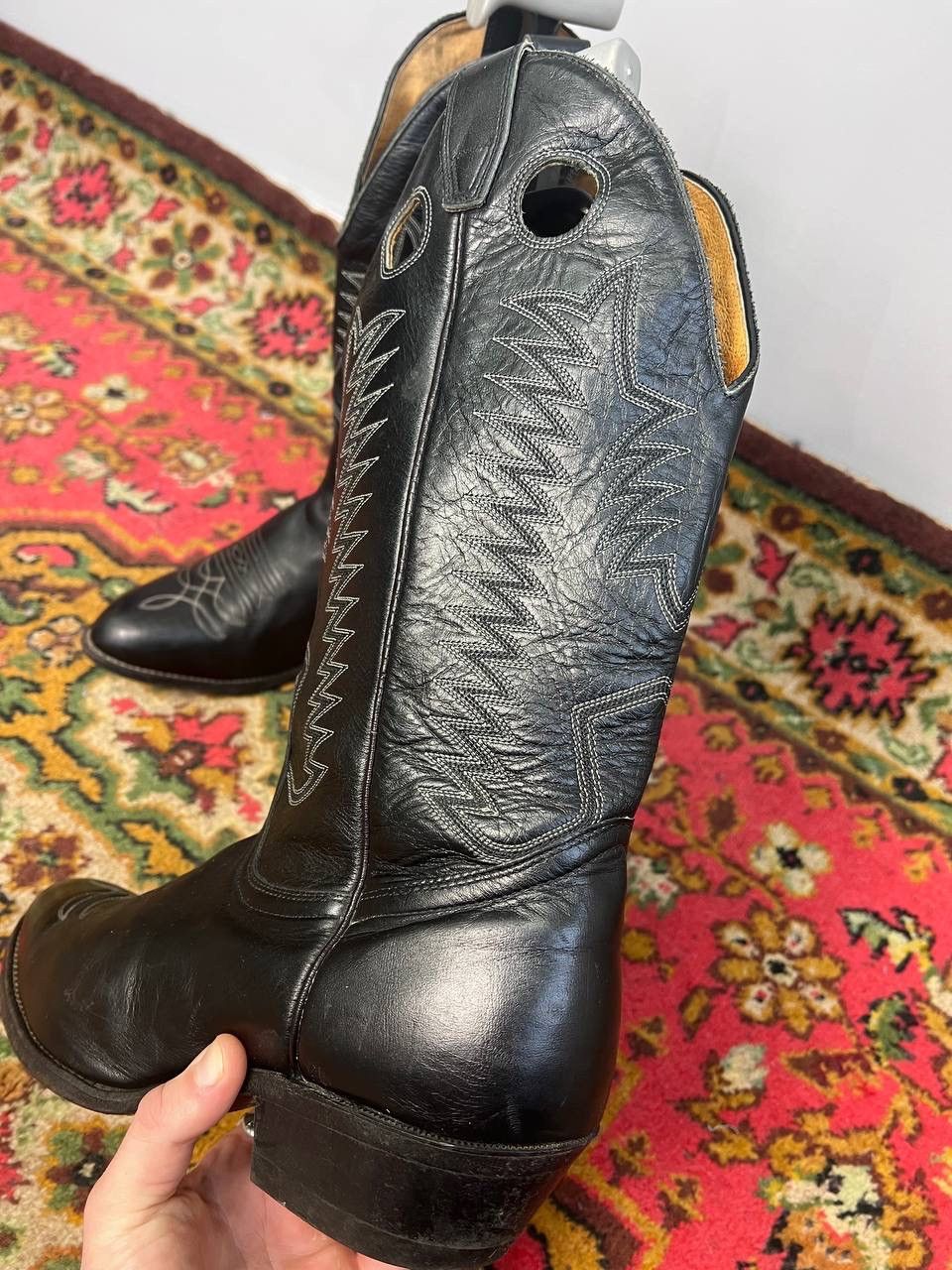 Vintage × Western Rise 90s Vintage Leather Cowboy Boots Western shoes USA Size US 10 / EU 43 - 1 Thumbnail