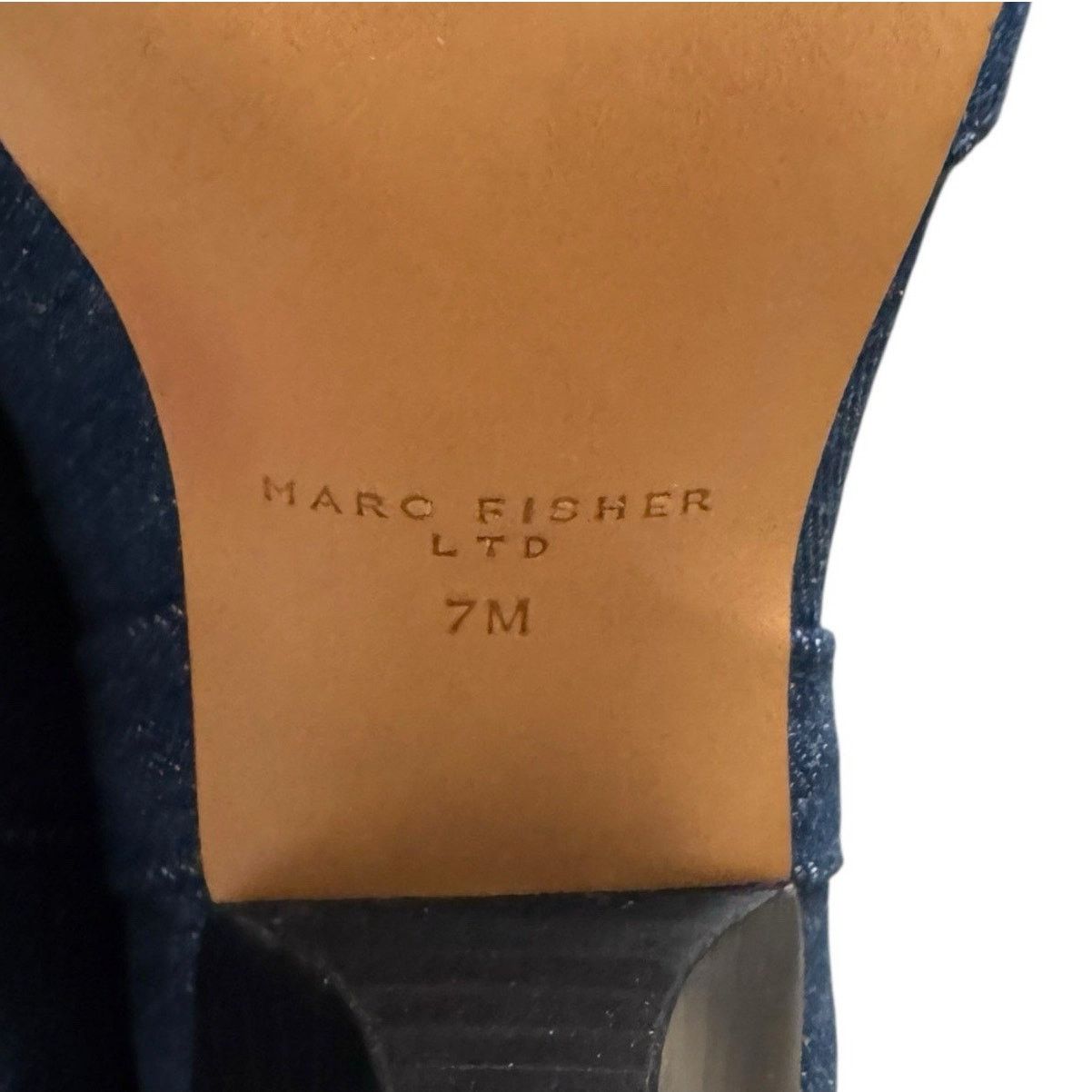 Marc Fisher Marc Fisher NEW Carissa Pull On Boots Blue Denim Size US 7 / IT 37 - 7 Thumbnail