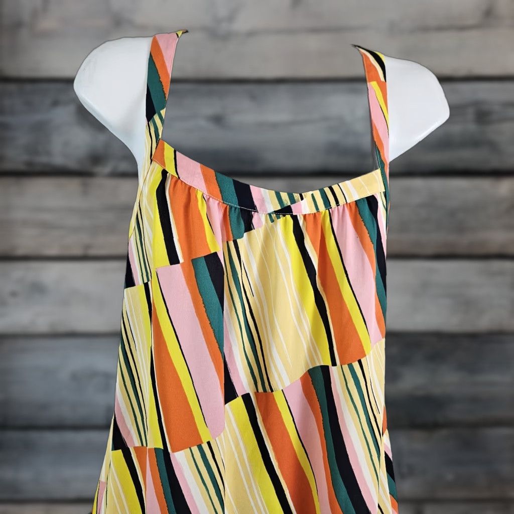 Vintage Cabi 5979 Womens Tank XS Yellow Orange Stripe Skip Halter Shirt? Size XS / US 0-2 / IT 36-38 - 1 Thumbnail