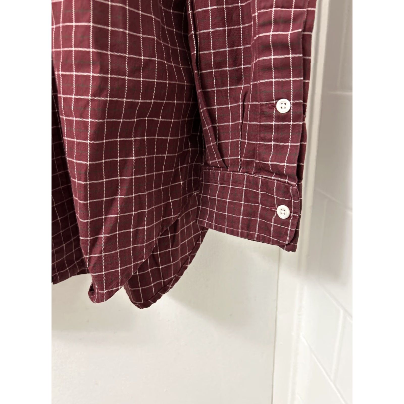 Ralph Lauren Ralph Lauren Shirt Mens Large Maroon Red Plaid Classic Fit Button-Down L/S Cotton Flannel Casual Modern Preppy Button-Up Size US L / EU 52-54 / 3 - 5 Thumbnail