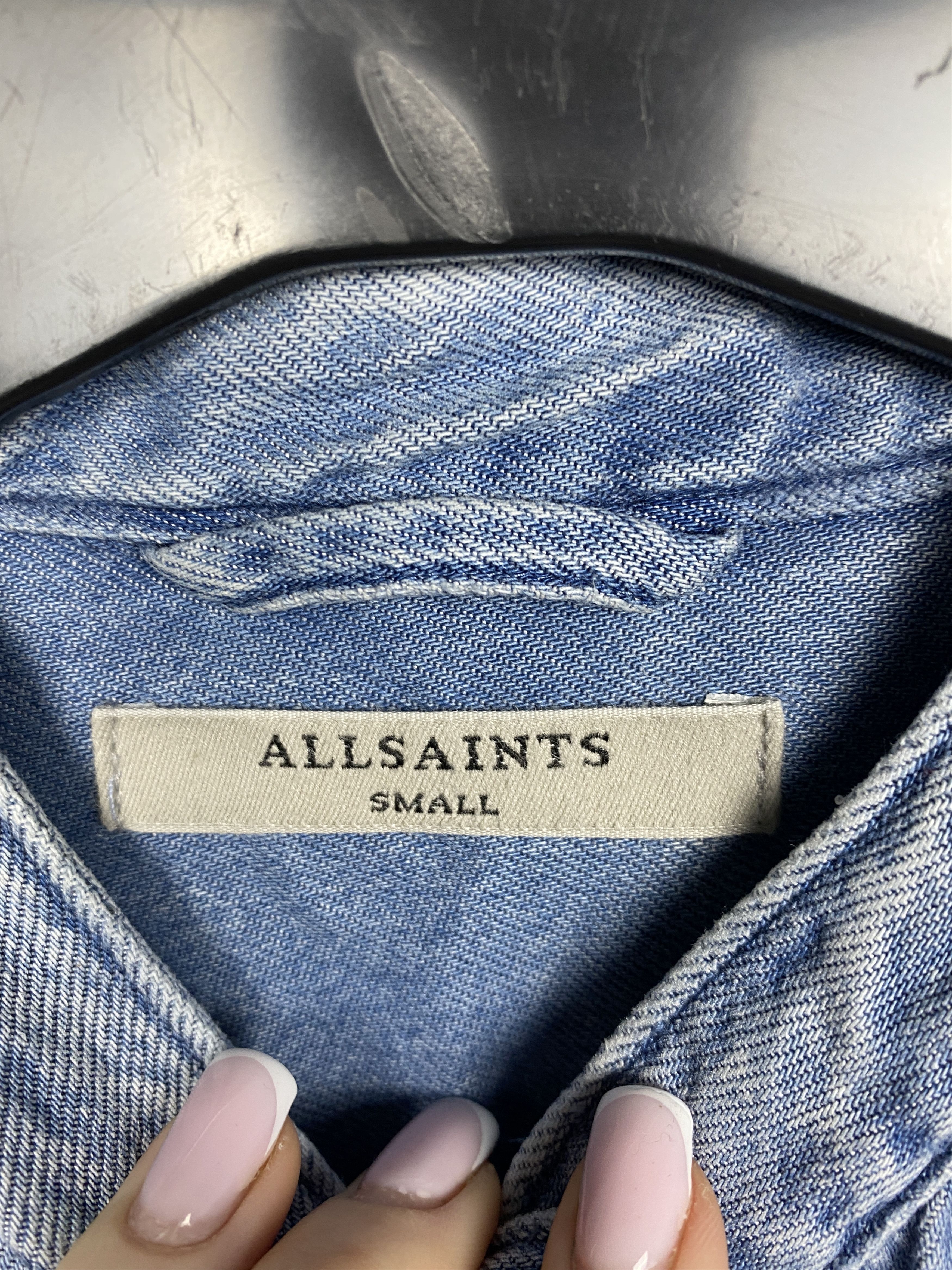 Allsaints Allsaints Loe Dress Denim Shirt Y2K Size S / US 4 / IT 40 - 3 Thumbnail