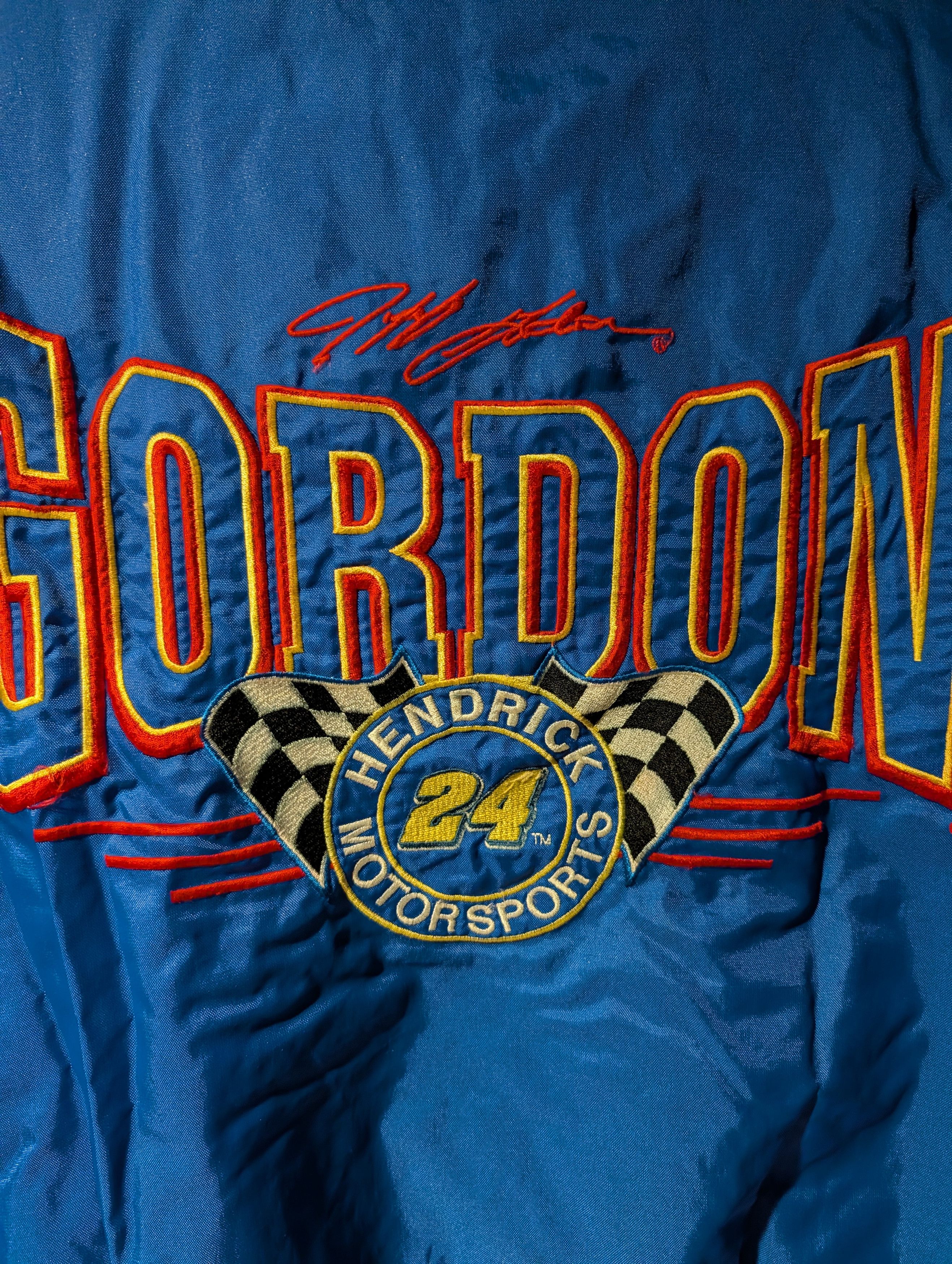 NASCAR Vintage 90s Jeff Gordan Dupont Racing Nascar Nutmeg Jacket Size US XL / EU 56 / 4 - 10 Thumbnail
