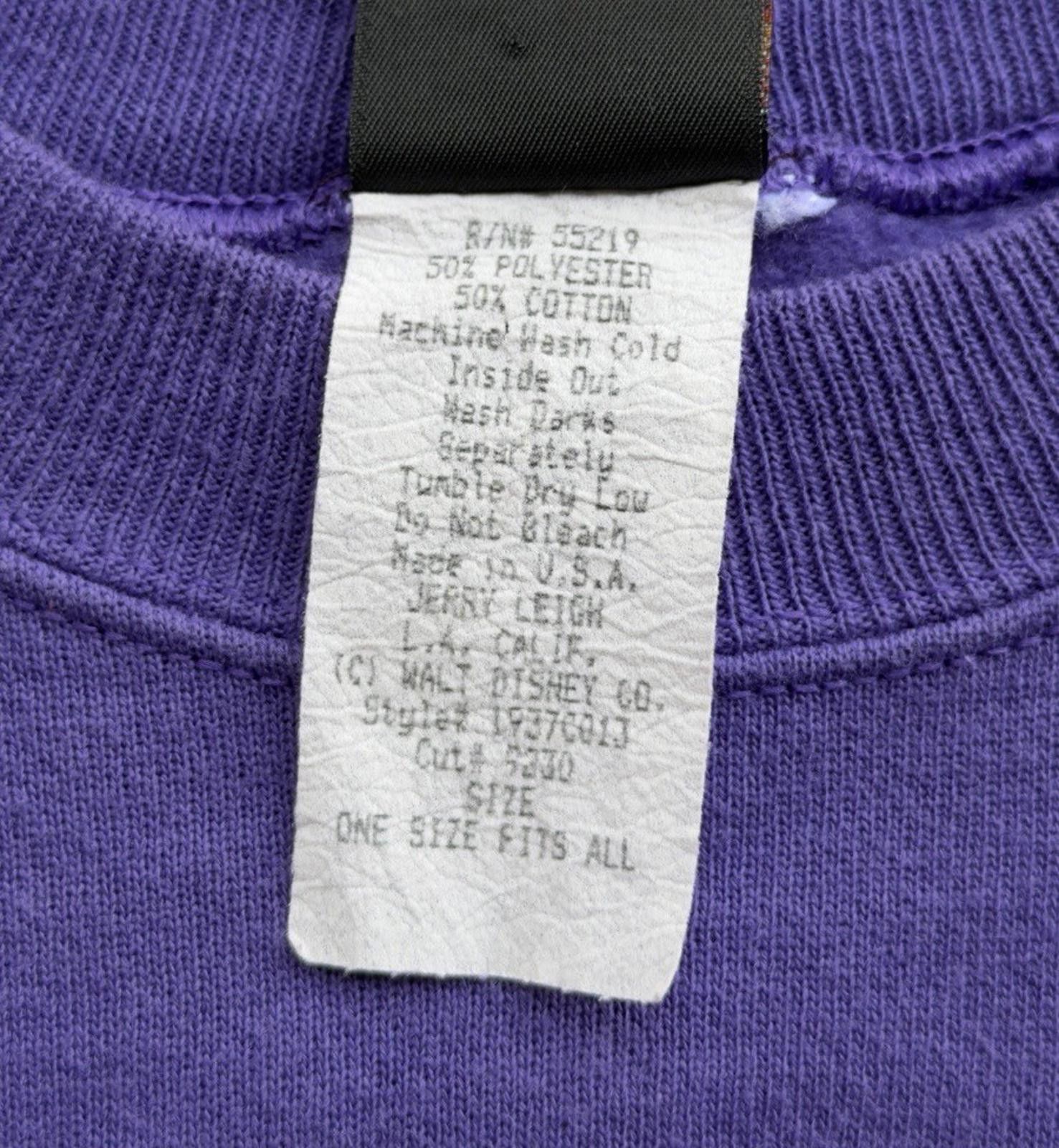 Disney 90s Mickey Mouse Disney Ski Snowboard Sweatshirt Purple OSFA Size US XL / EU 56 / 4 - 8 Thumbnail