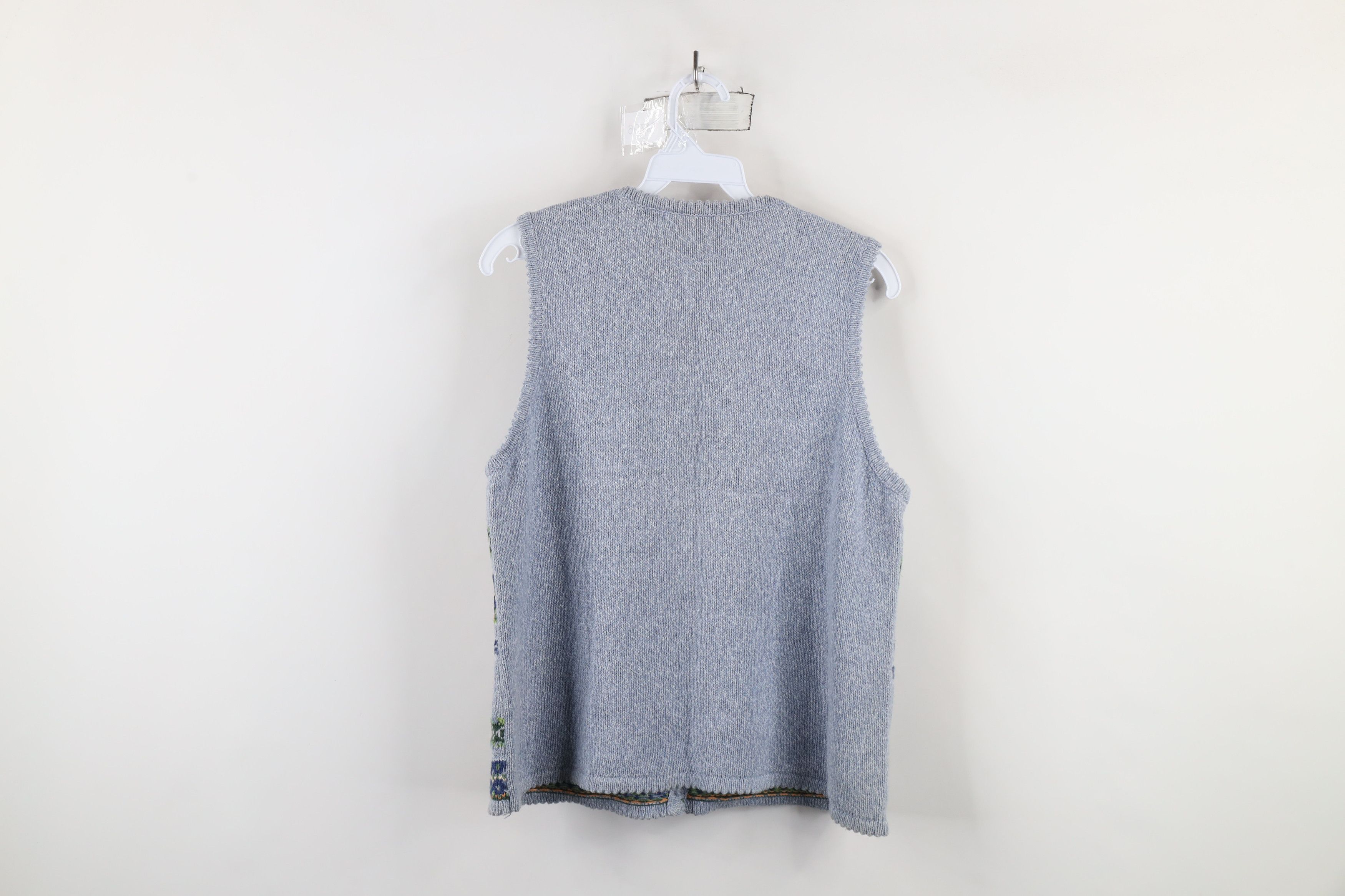 Vintage Vintage 90s Streetwear Embroidered Flower Sweater Vest Size S / US 4 / IT 40 - 10 Thumbnail