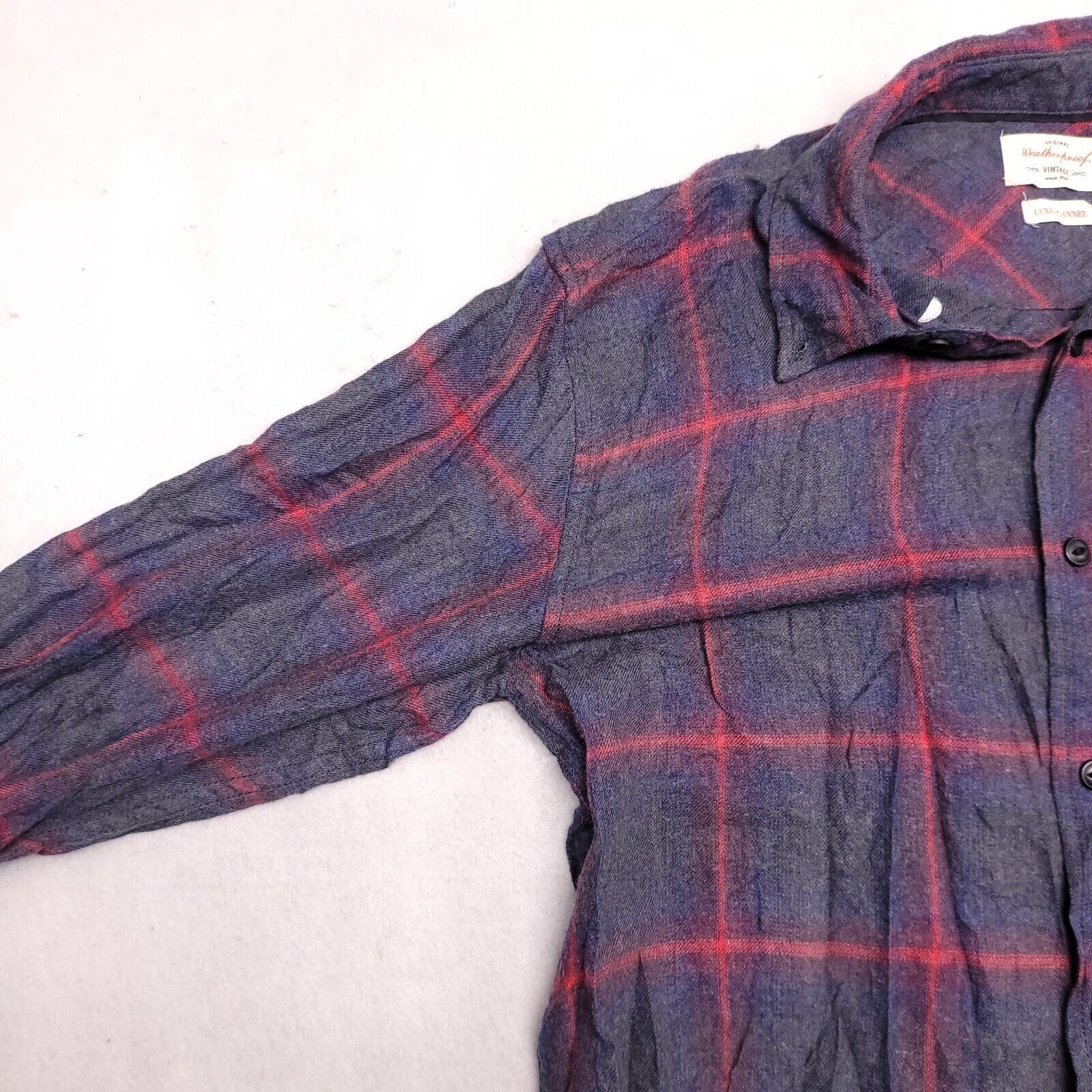 Weatherproof Weatherproof Windowpane Flannel Shirt Mens Size Medium Gray Size US M / EU 48-50 / 2 - 4 Thumbnail